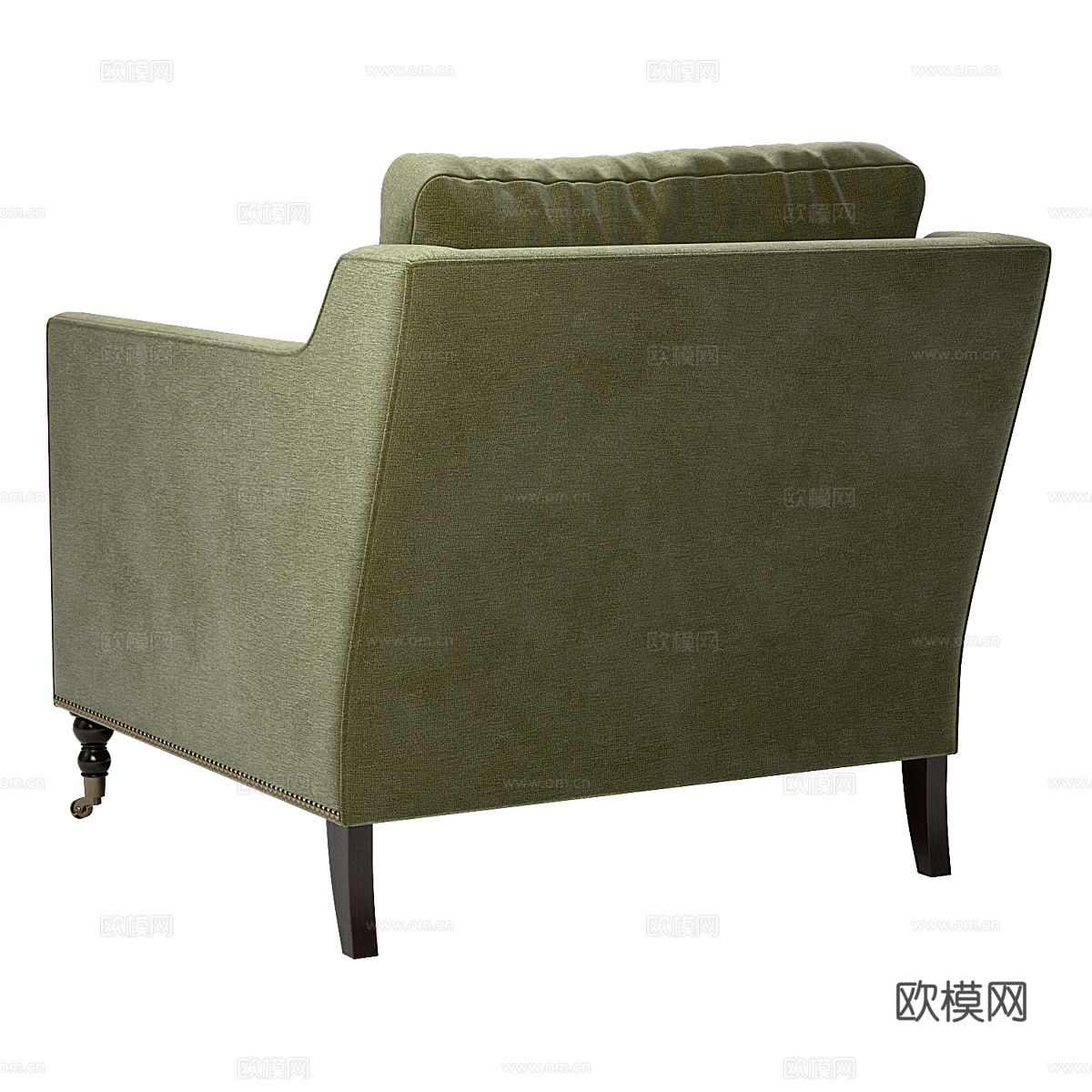 美式简约扶手椅3d模型