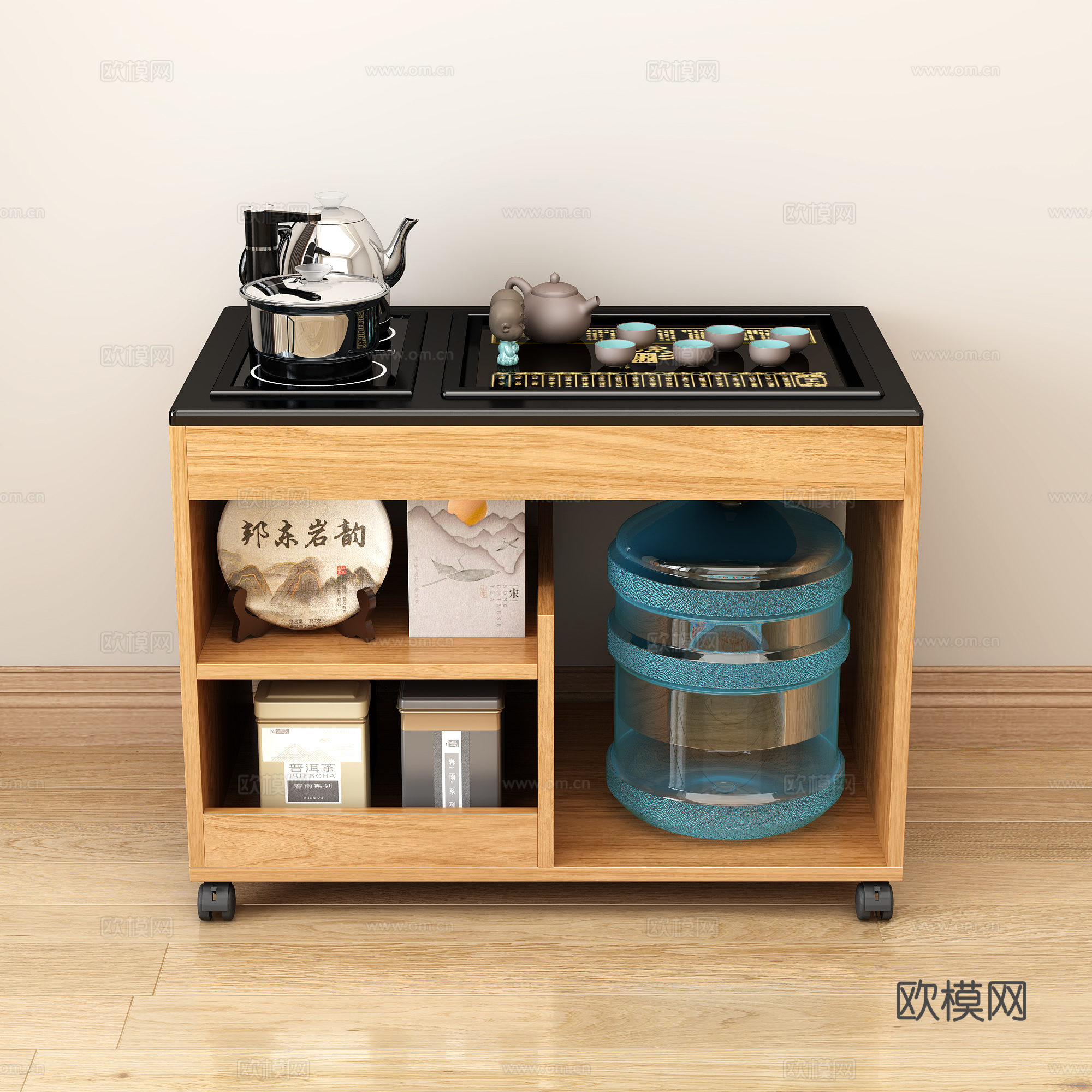 现代茶水柜3d模型