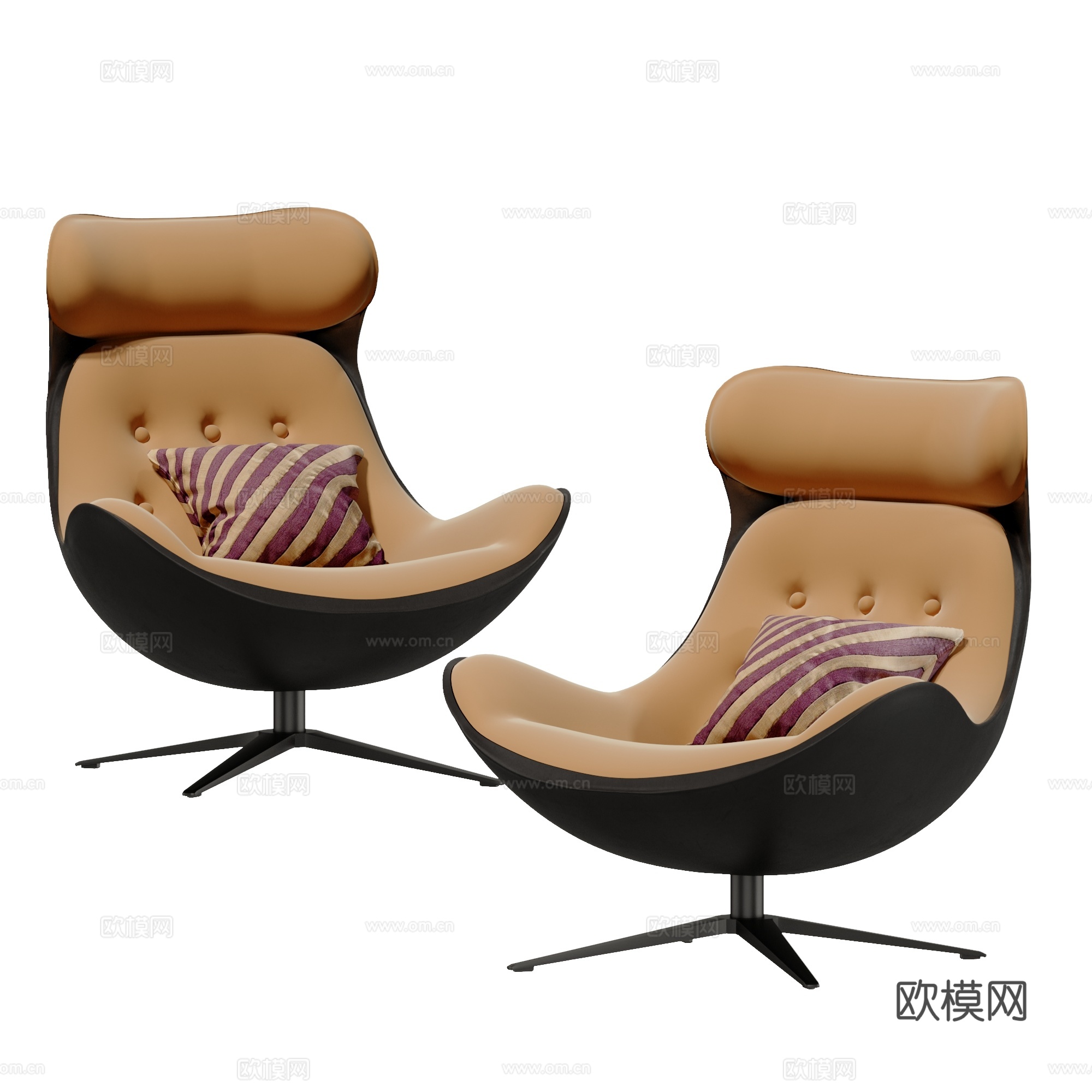 现代休闲躺椅su模型