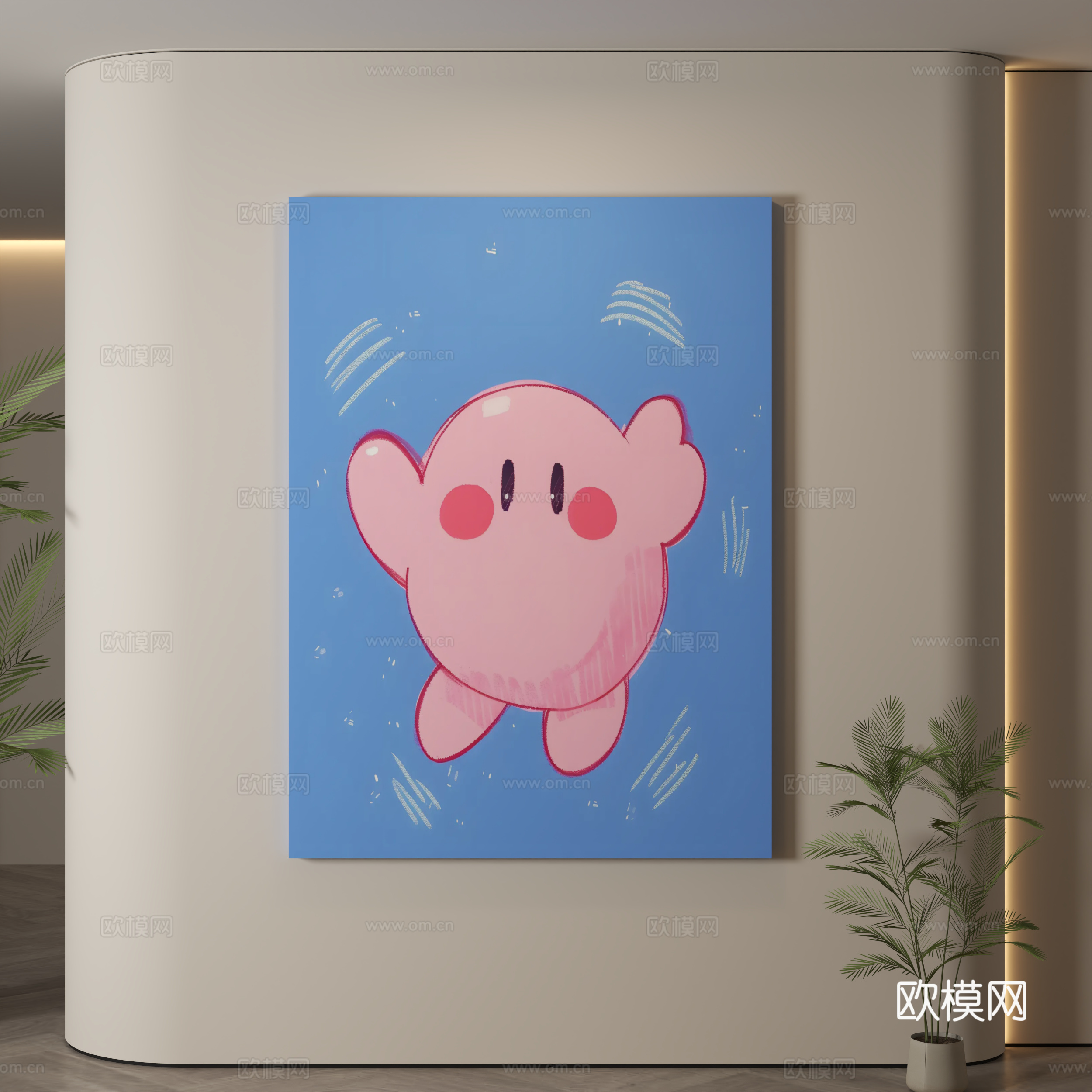 现代挂画 儿童房挂画 儿童房装饰画 儿童房卡通挂画 卡通装饰3d模型