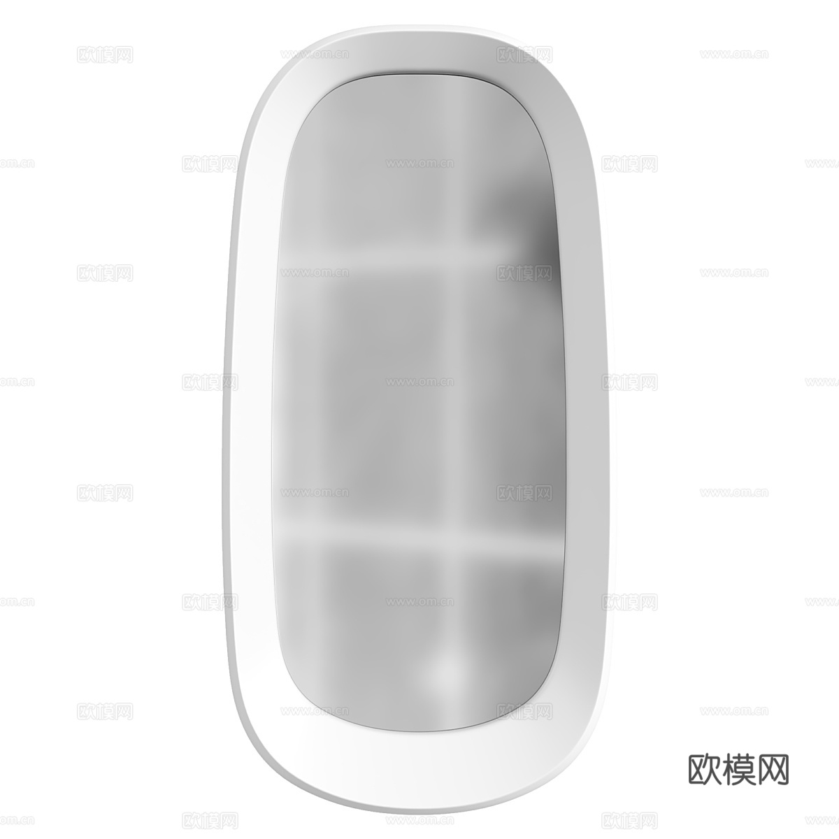 现代侘寂椭圆形装饰镜3d模型