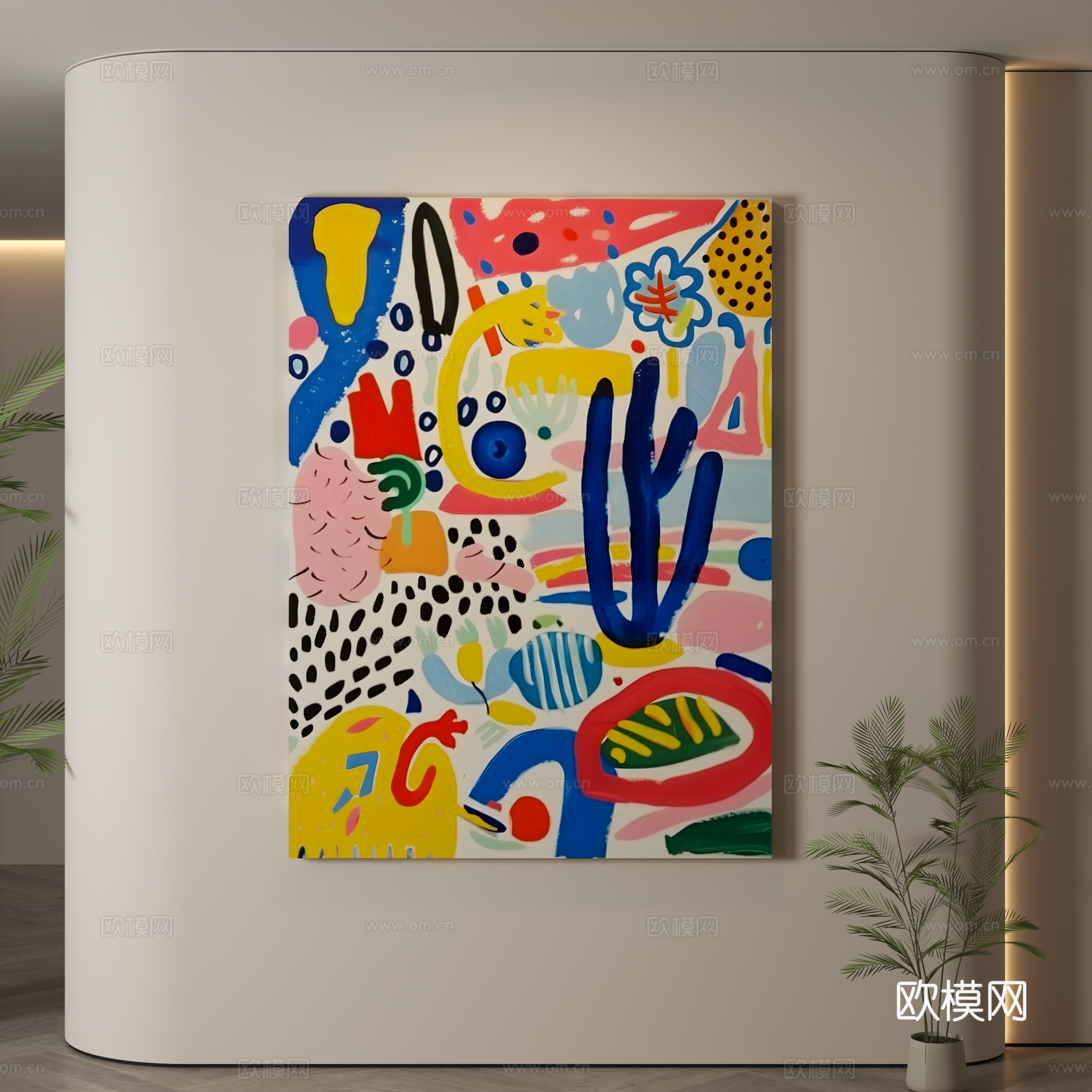 现代挂画 儿童房挂画 儿童房装饰画 儿童房卡通挂画 卡通装饰3d模型