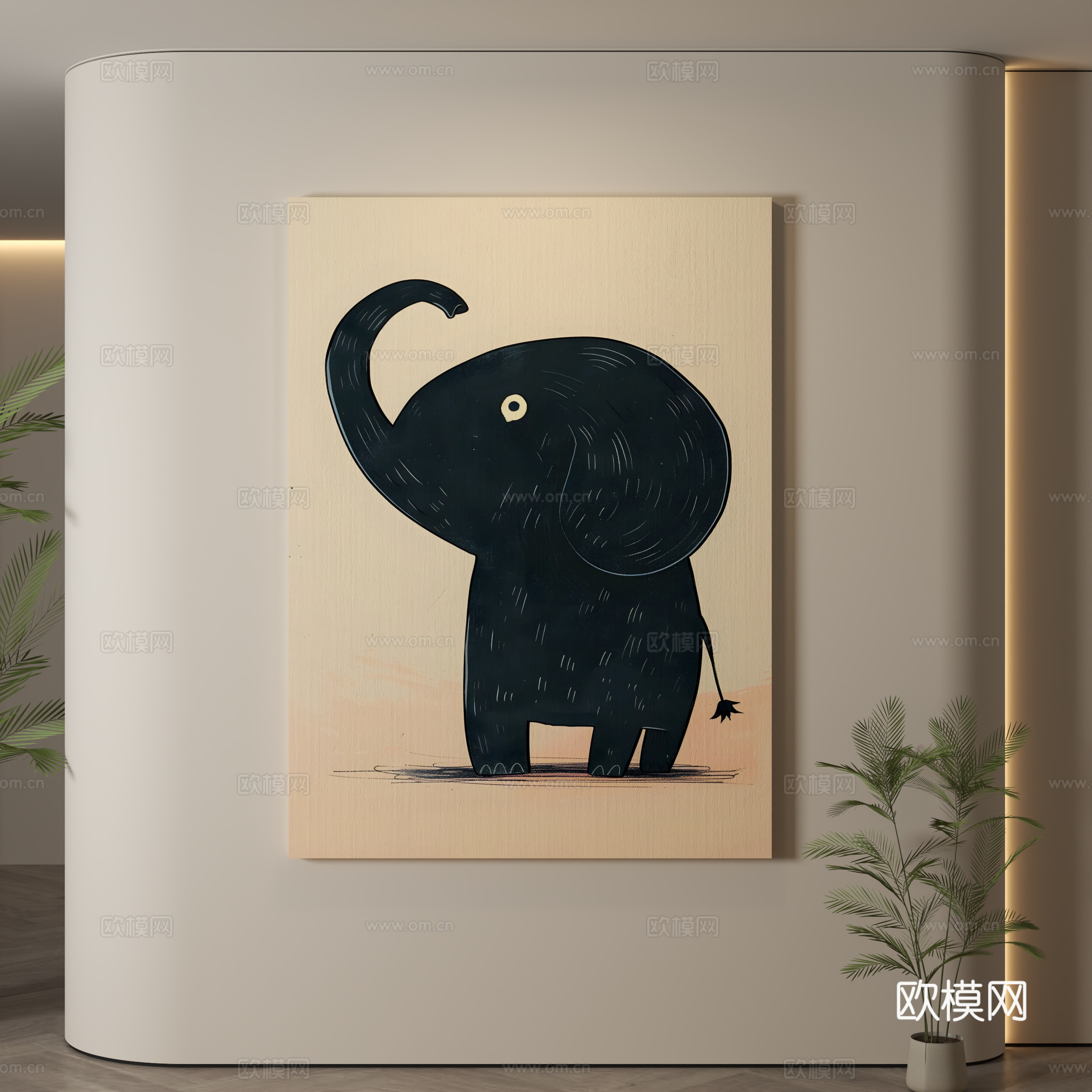 现代挂画 儿童房挂画 儿童房装饰画 儿童房卡通挂画 卡通装饰3d模型