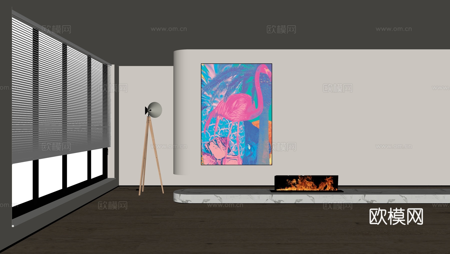 现代装饰画su模型