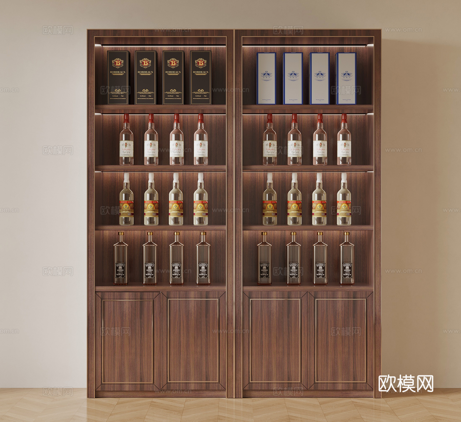 现代超市货架3d模型