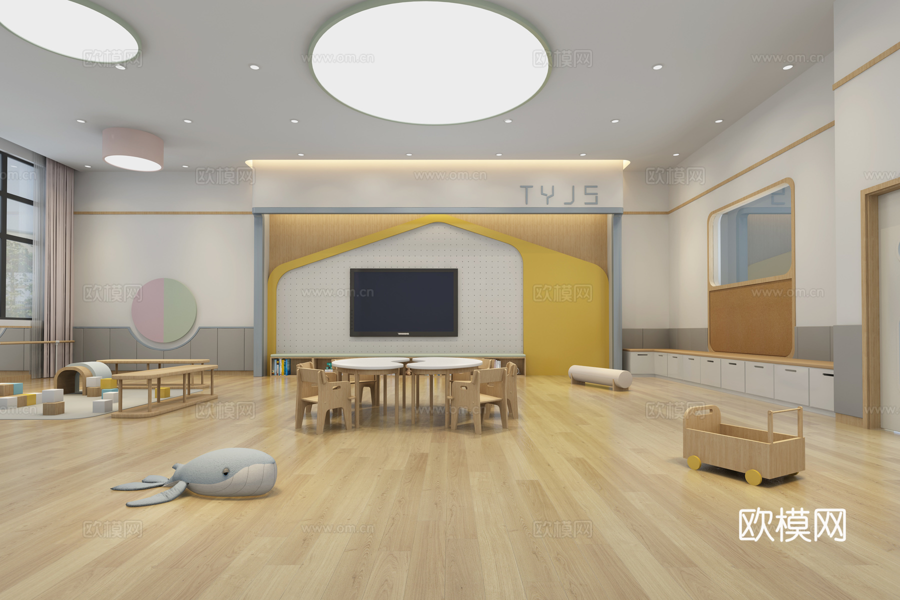 幼儿园托育教室 活动教室 班级教室3d模型