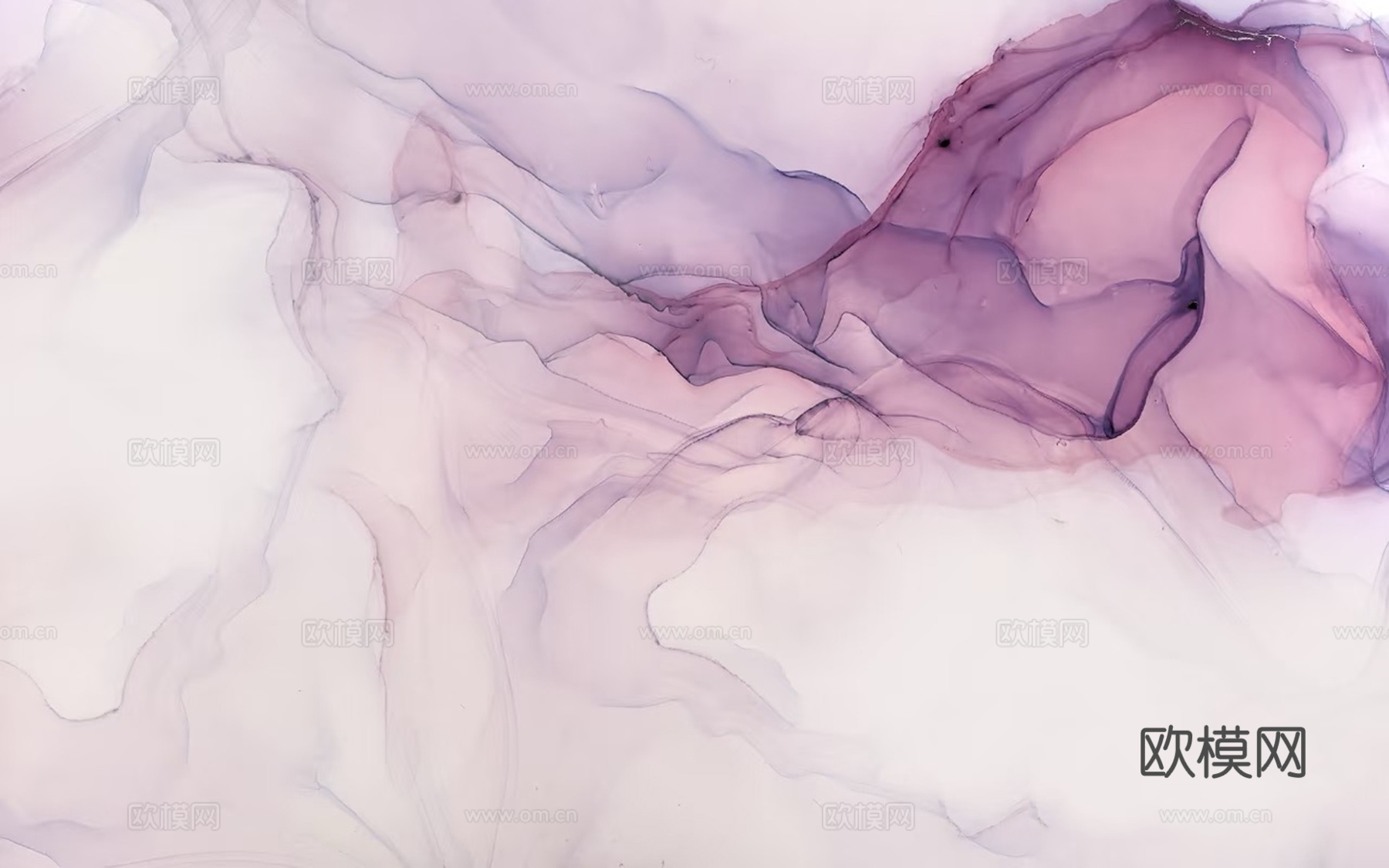 紫红色线条晕染壁画