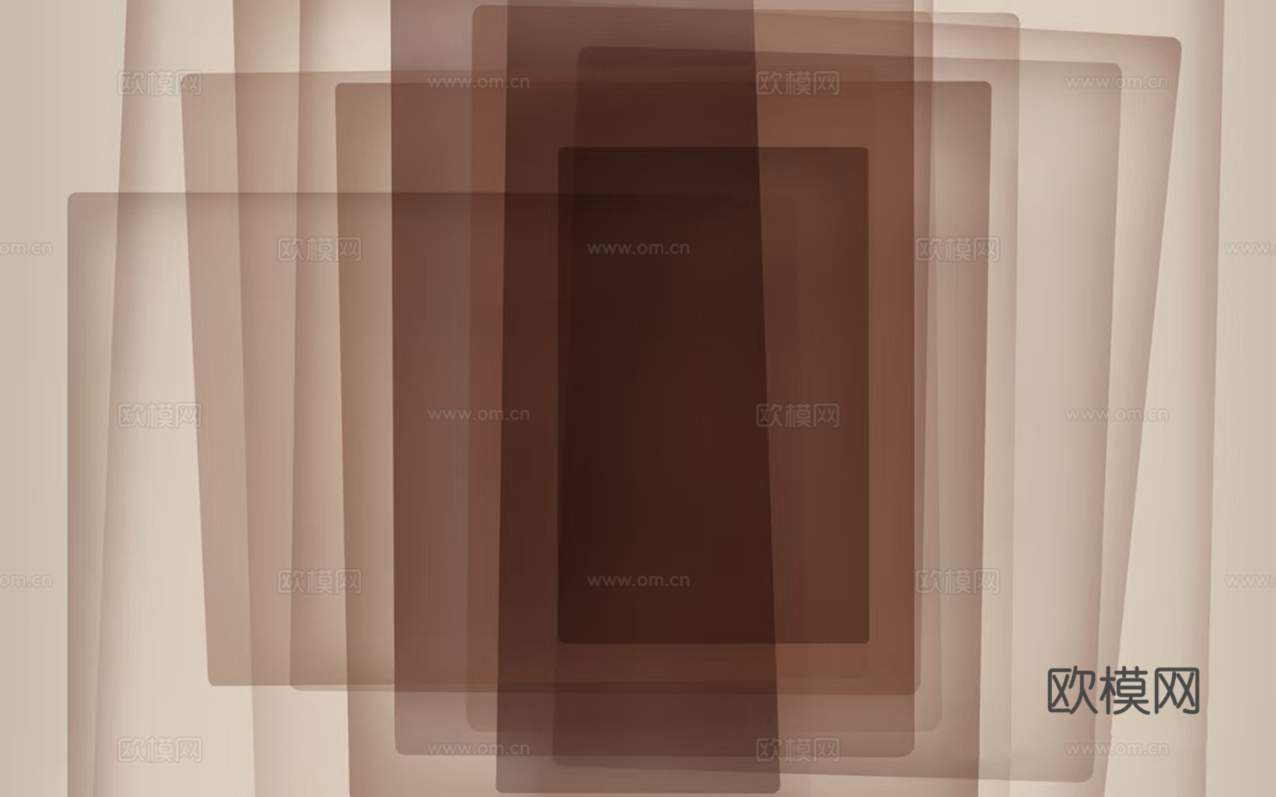 棕色几何渐变壁画