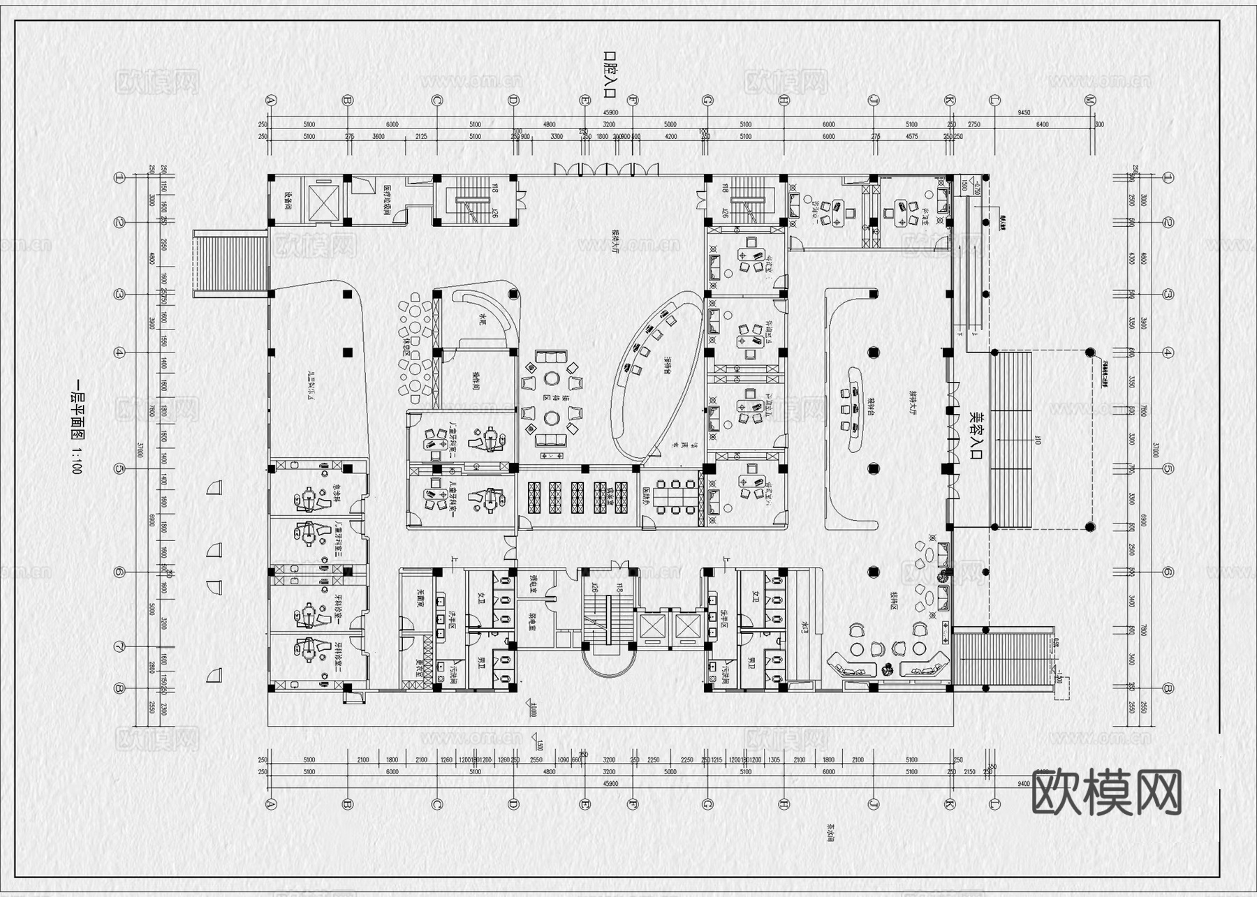 医院 美容院 整形医院 医美 整容医院 医疗美容cad施工图