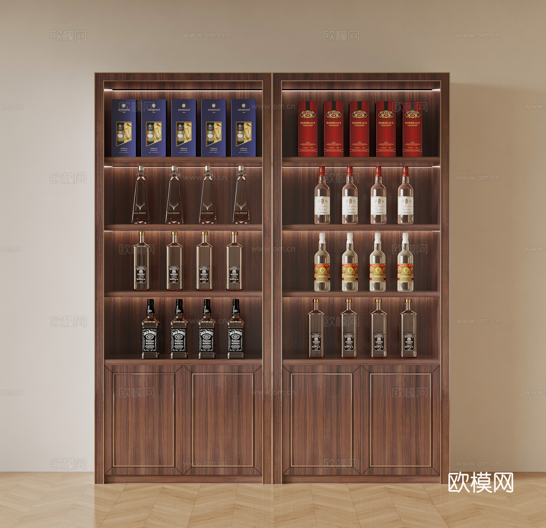 现代超市货架su模型