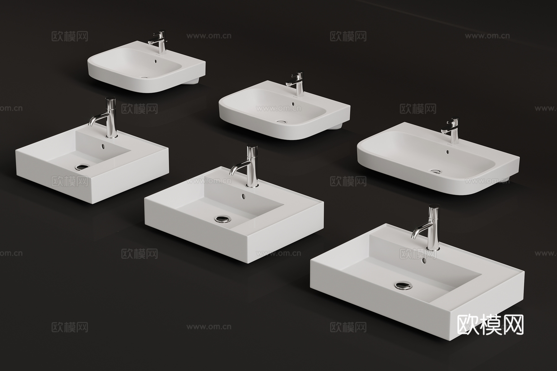 现代洗手台3d模型