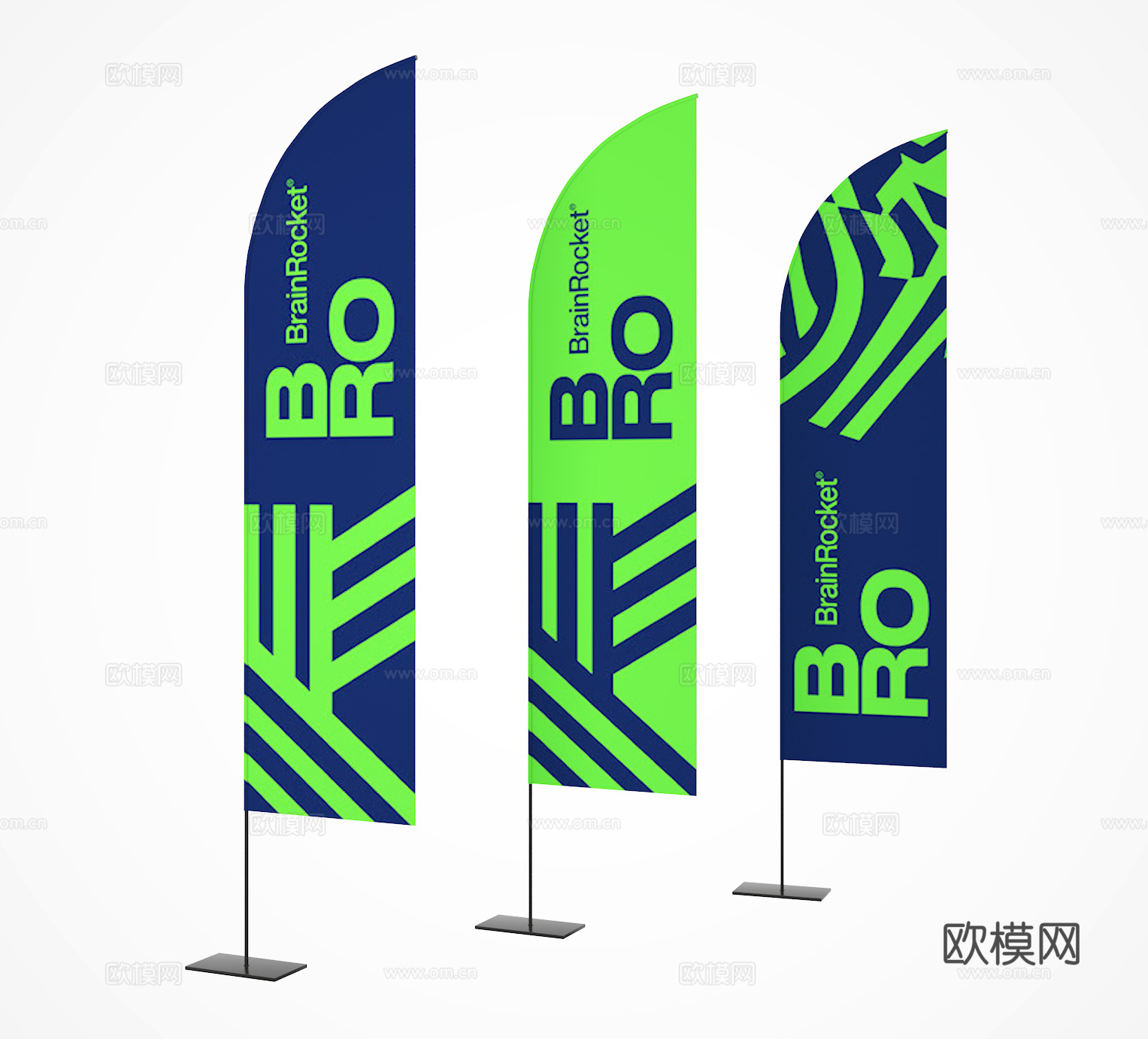 广告旗3d模型