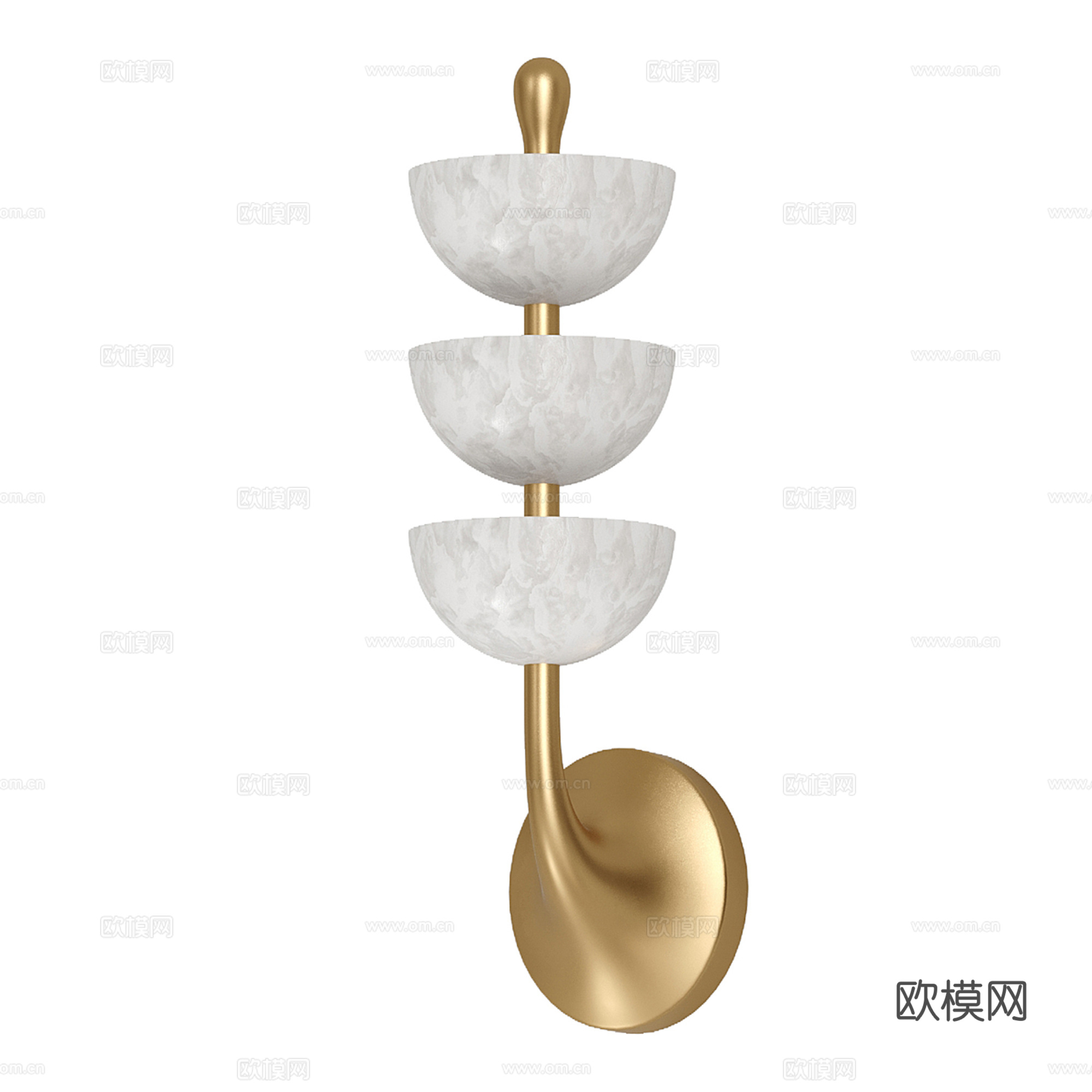 现代轻奢壁灯su模型