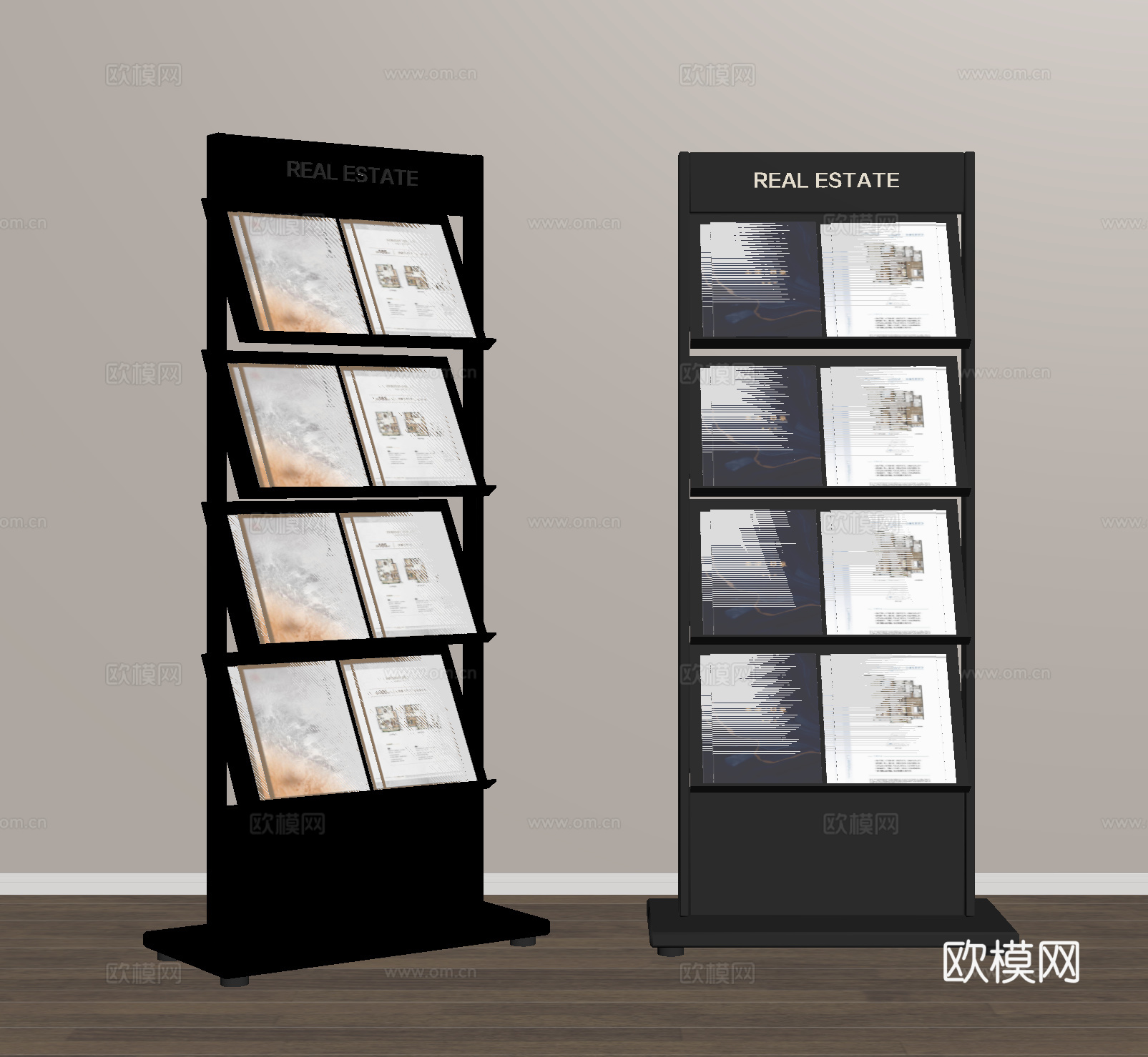 资料展架 宣传展架 展示架 宣传架su模型