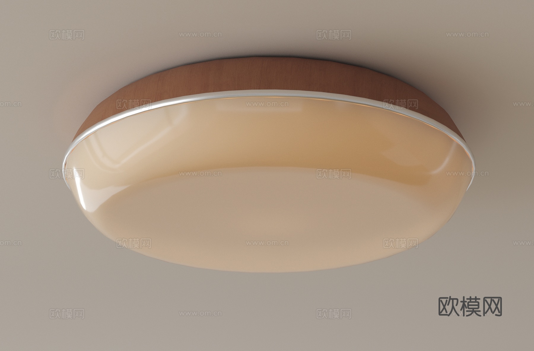 现代中古吸顶灯 卧室吸顶灯 奶油风吸顶灯 圆形吸顶灯 儿童房3d模型