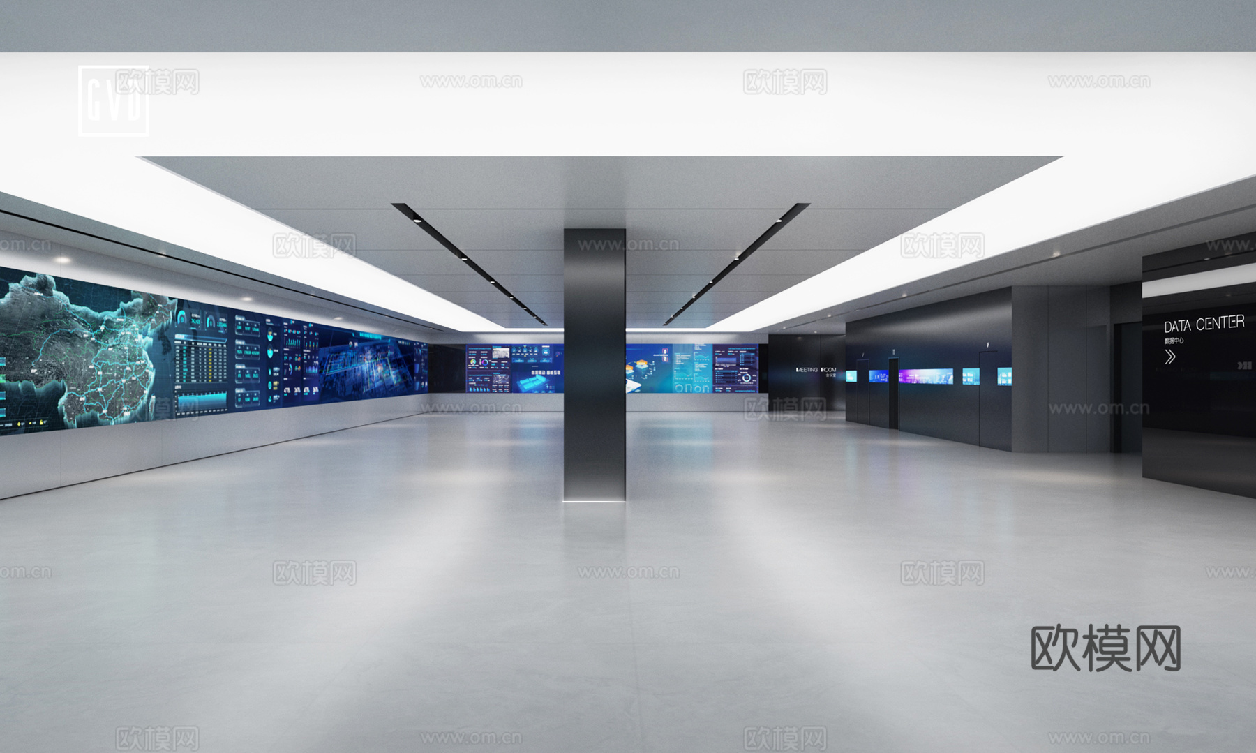 展览展示展厅 现代展厅 科技展厅 互联网展厅 大屏可视化 开3d模型