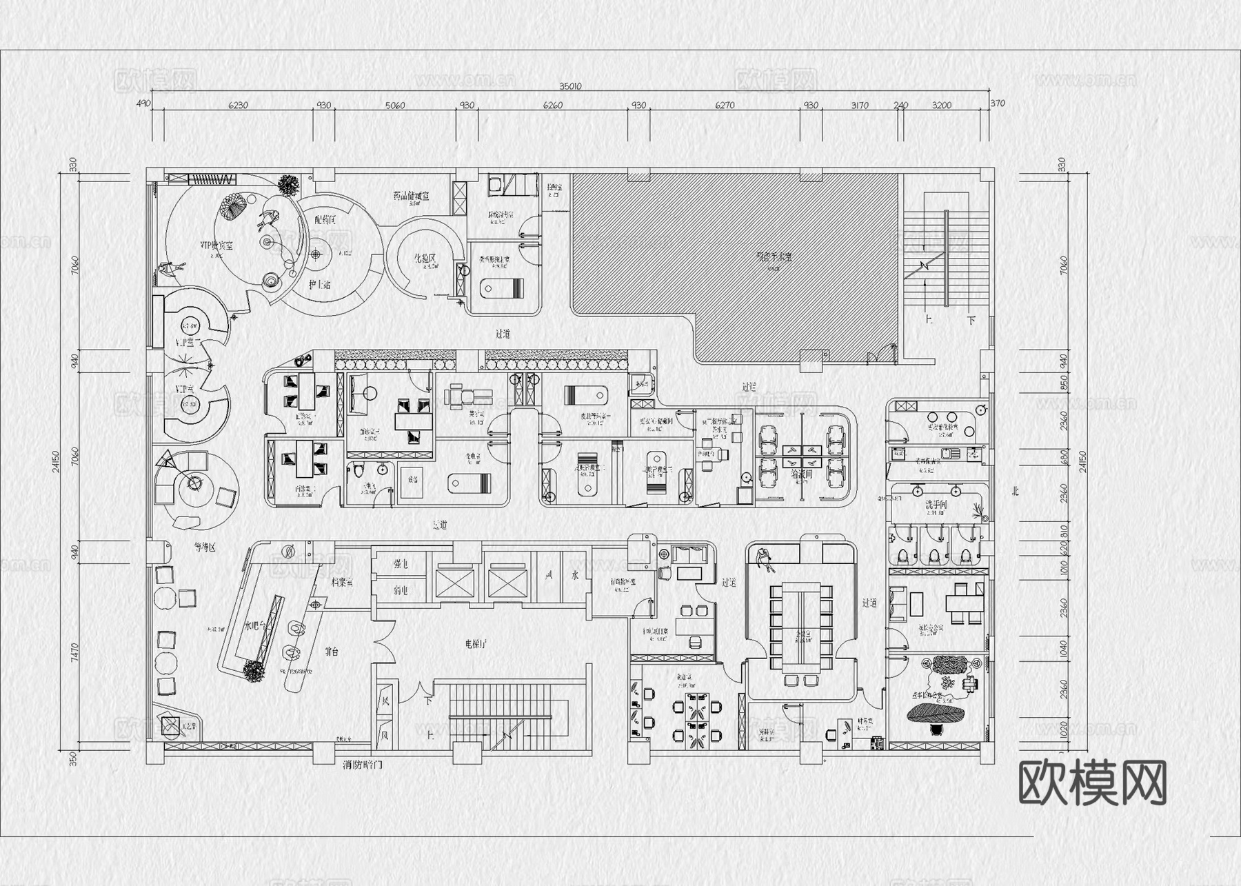 医院 美容院 整形医院 医美 整容医院 医疗美容cad施工图