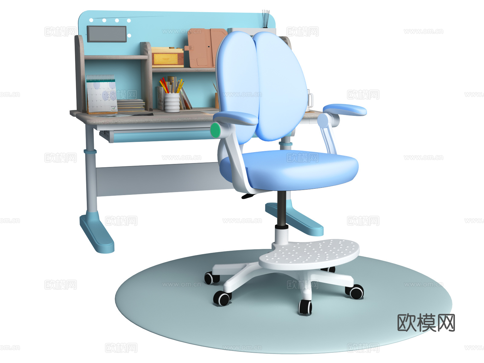 小学生座椅 办公椅 渲染场景 学生座椅3d模型