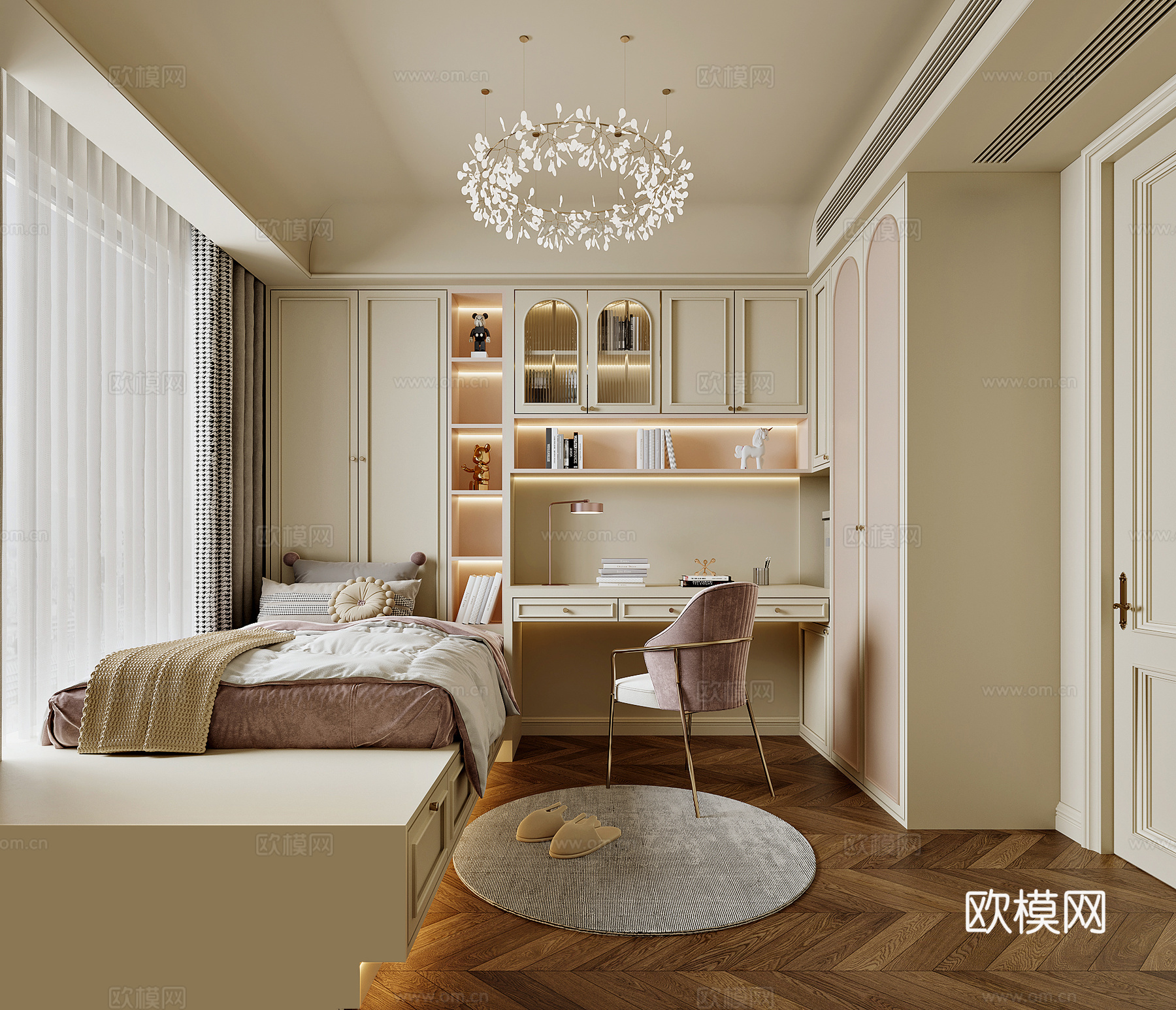 美式儿童房3d模型
