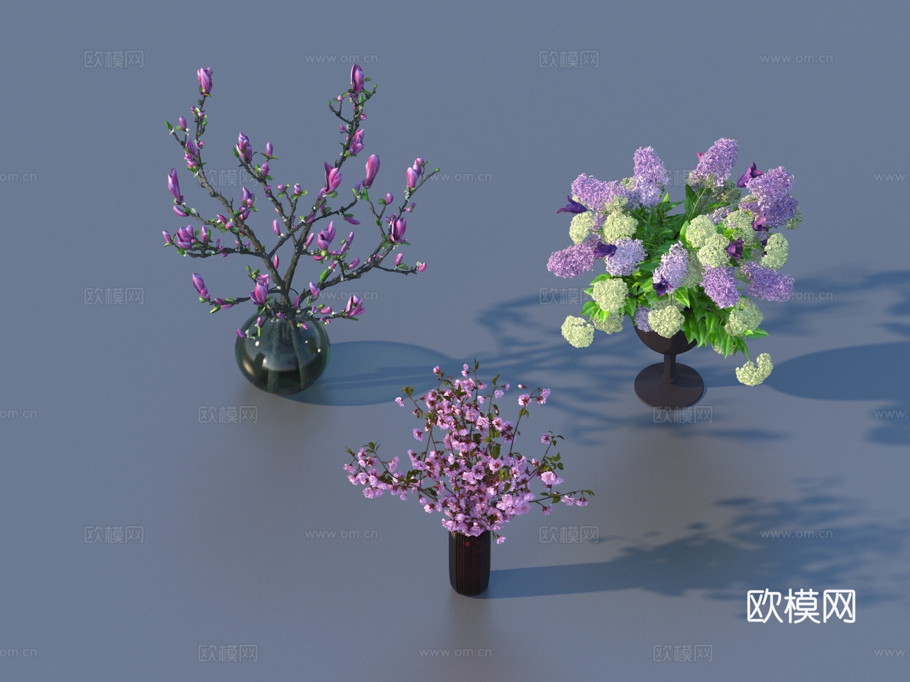 花卉 花艺摆件 花盆 盆栽 绿植 植物3d模型
