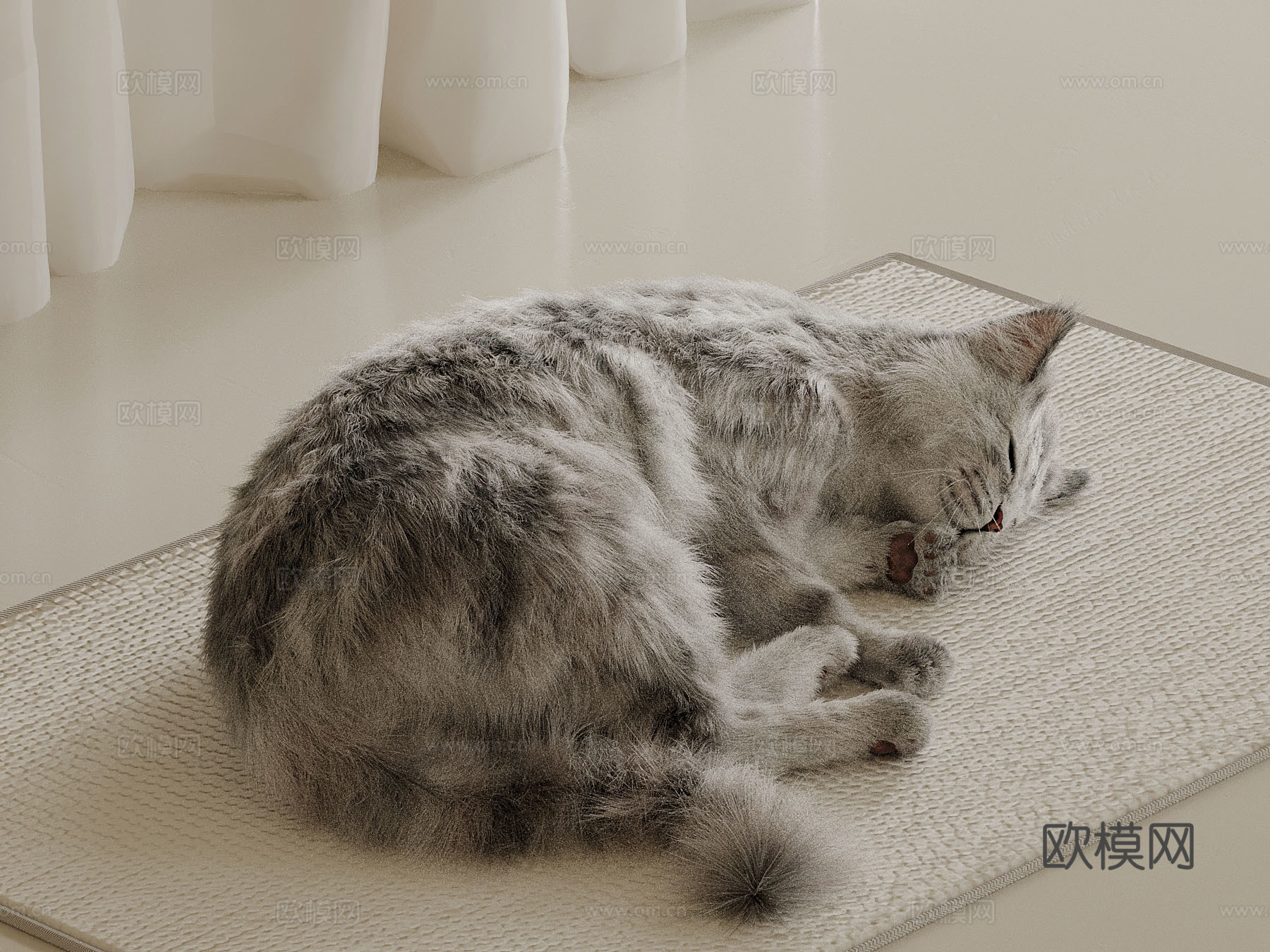 现代动物 宠物猫su模型
