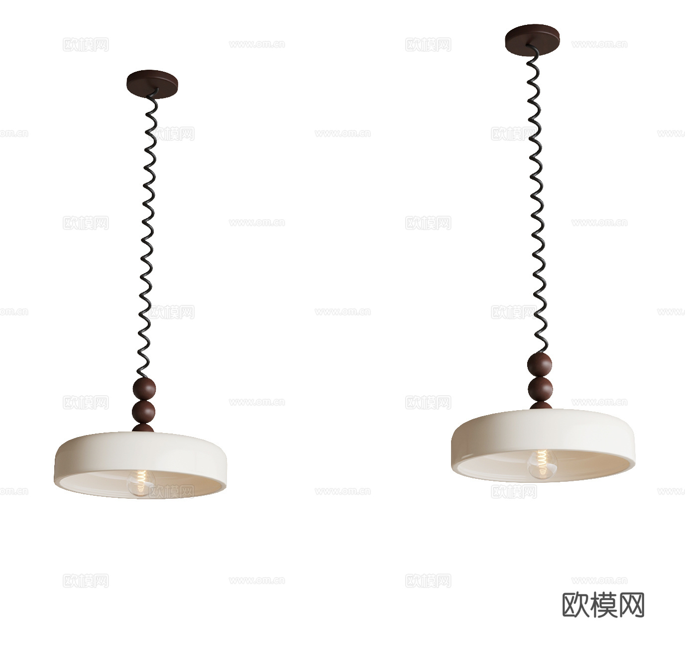 现代中古风吊灯 卧室吊灯 床头吊灯 餐厅吊灯3d模型