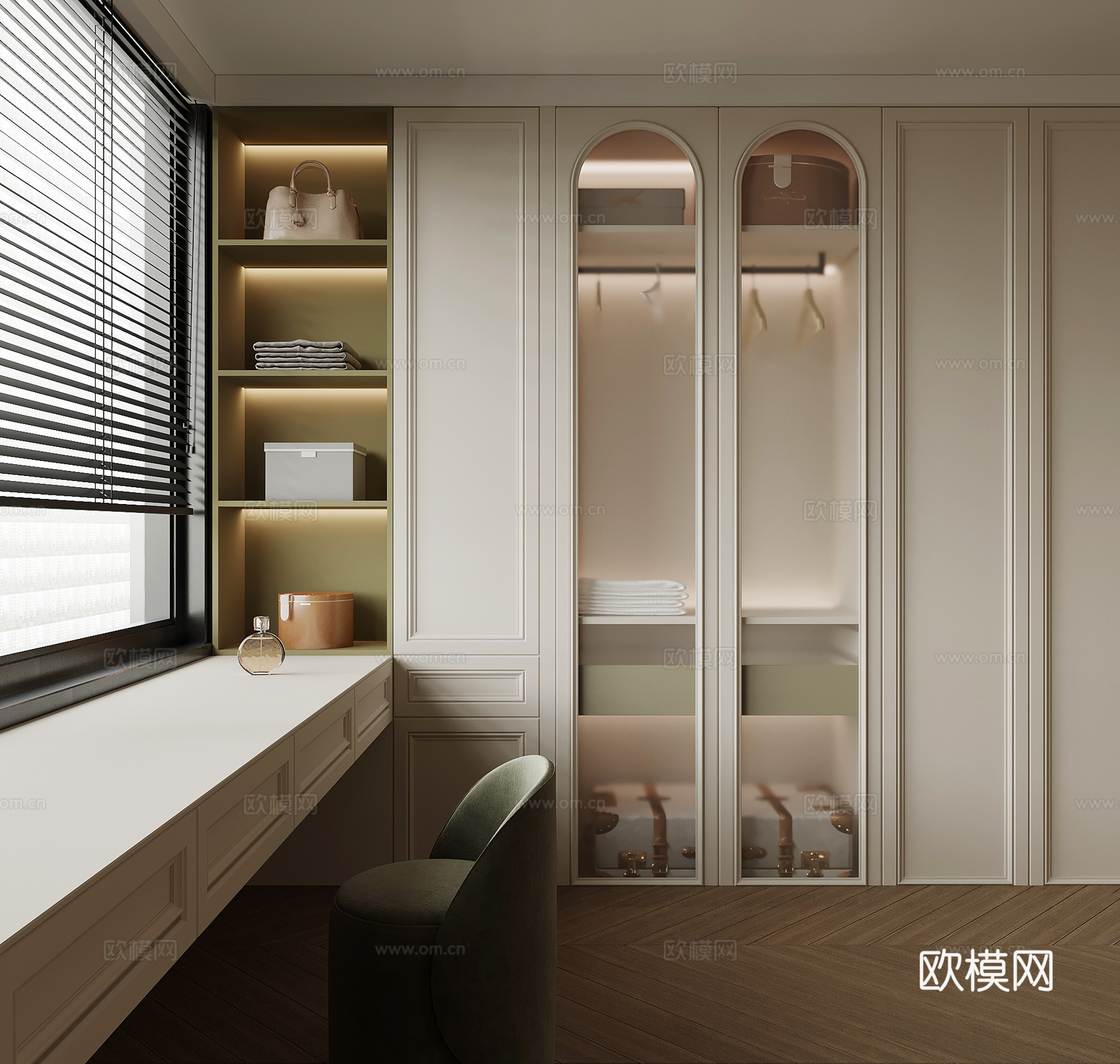 法式衣柜su模型