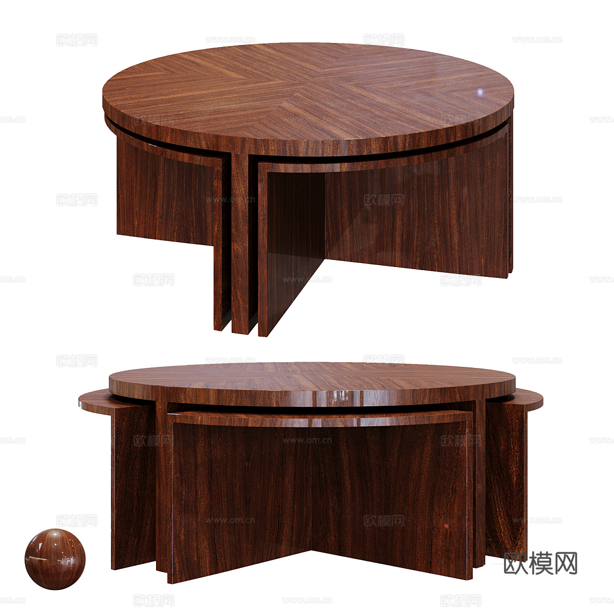 Duke 咖啡桌 Ralph Lauren Home3d模型