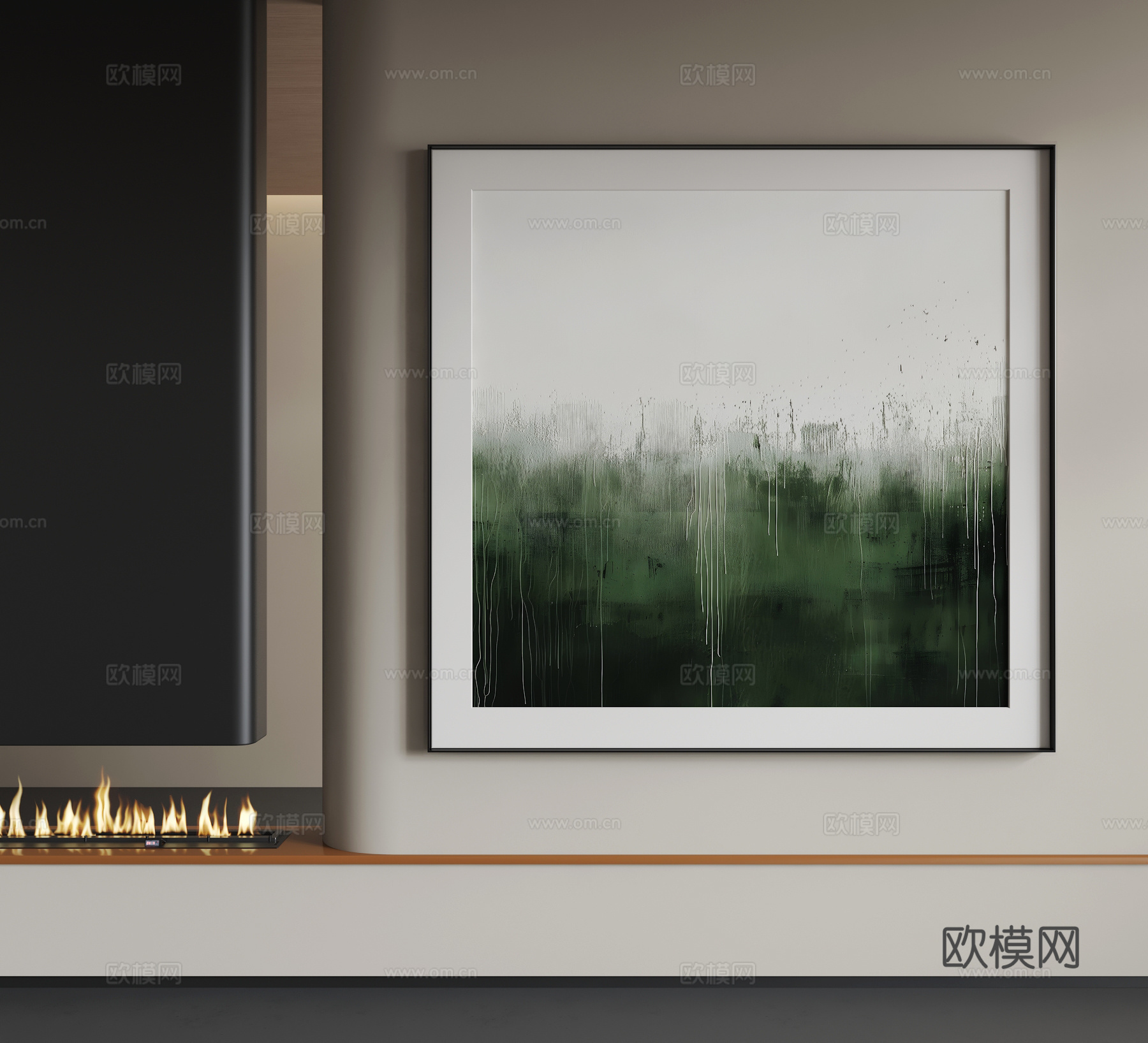 现代挂画 现代抽象挂画 现代意式挂画 现代轻奢挂画 现代简约3d模型