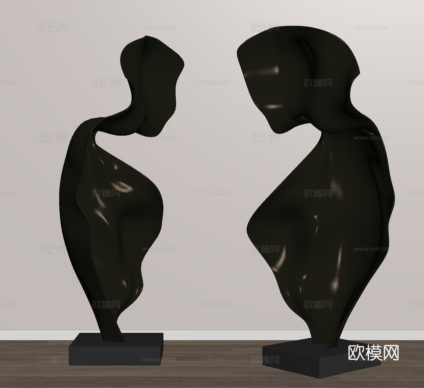 金属摆件 金属雕塑su模型