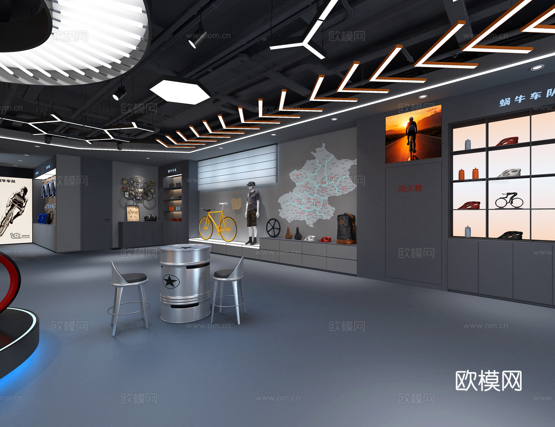 自行车专卖店3d模型