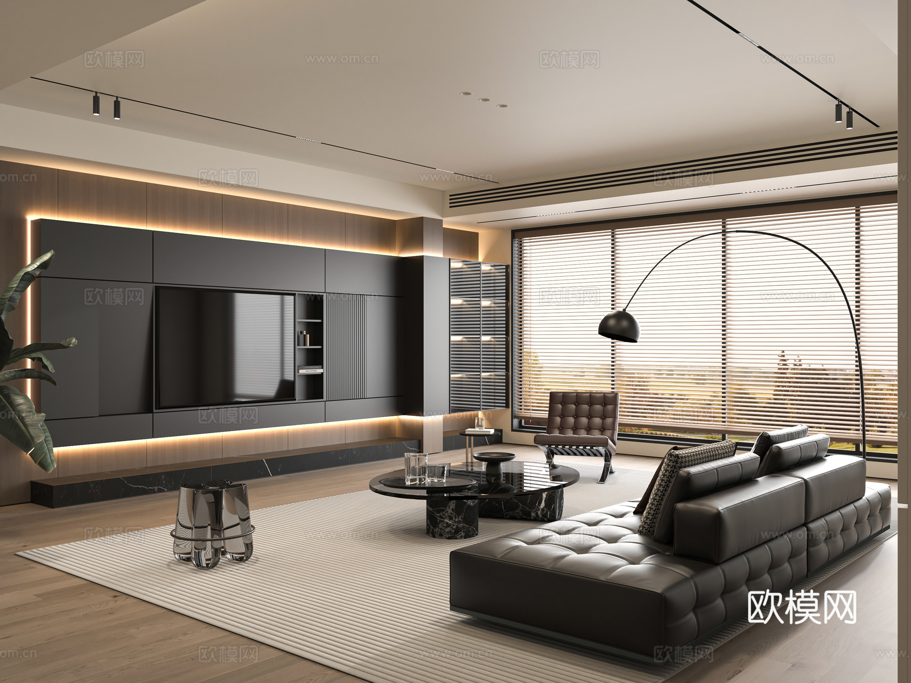 Minotti现代意式客厅3d模型