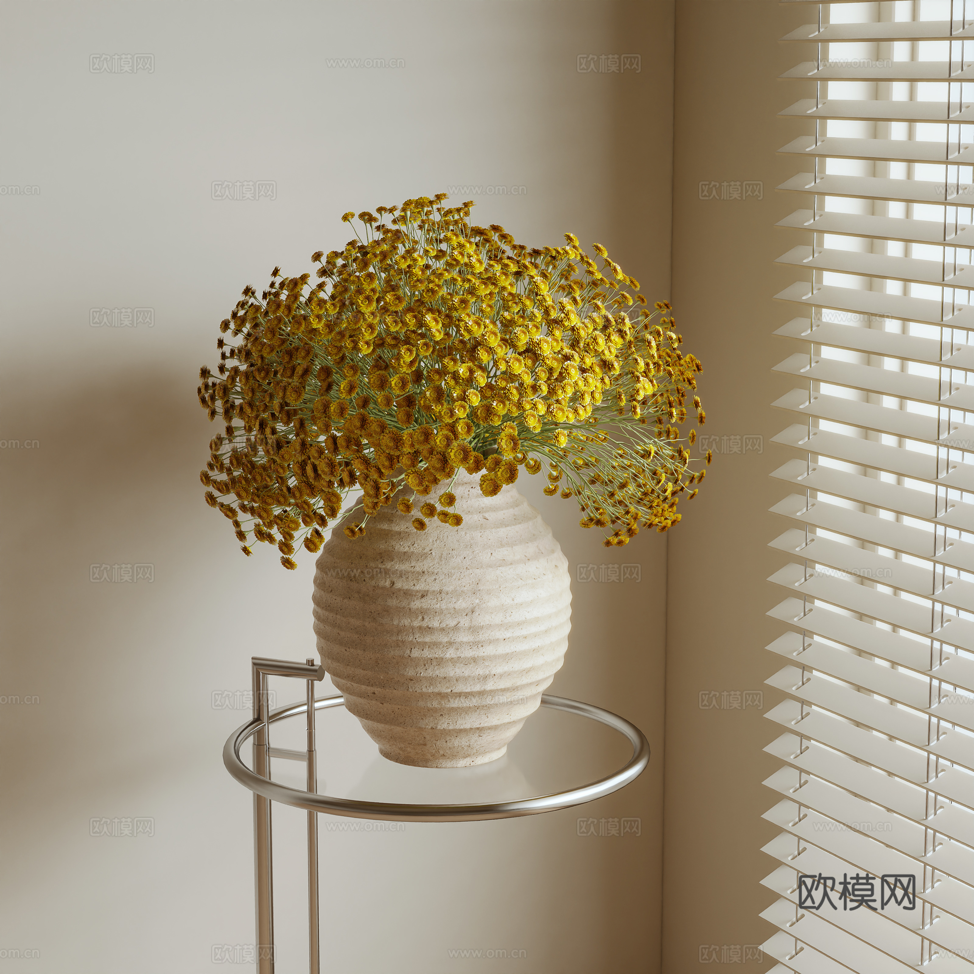 侘寂花卉 插花 雏菊3d模型