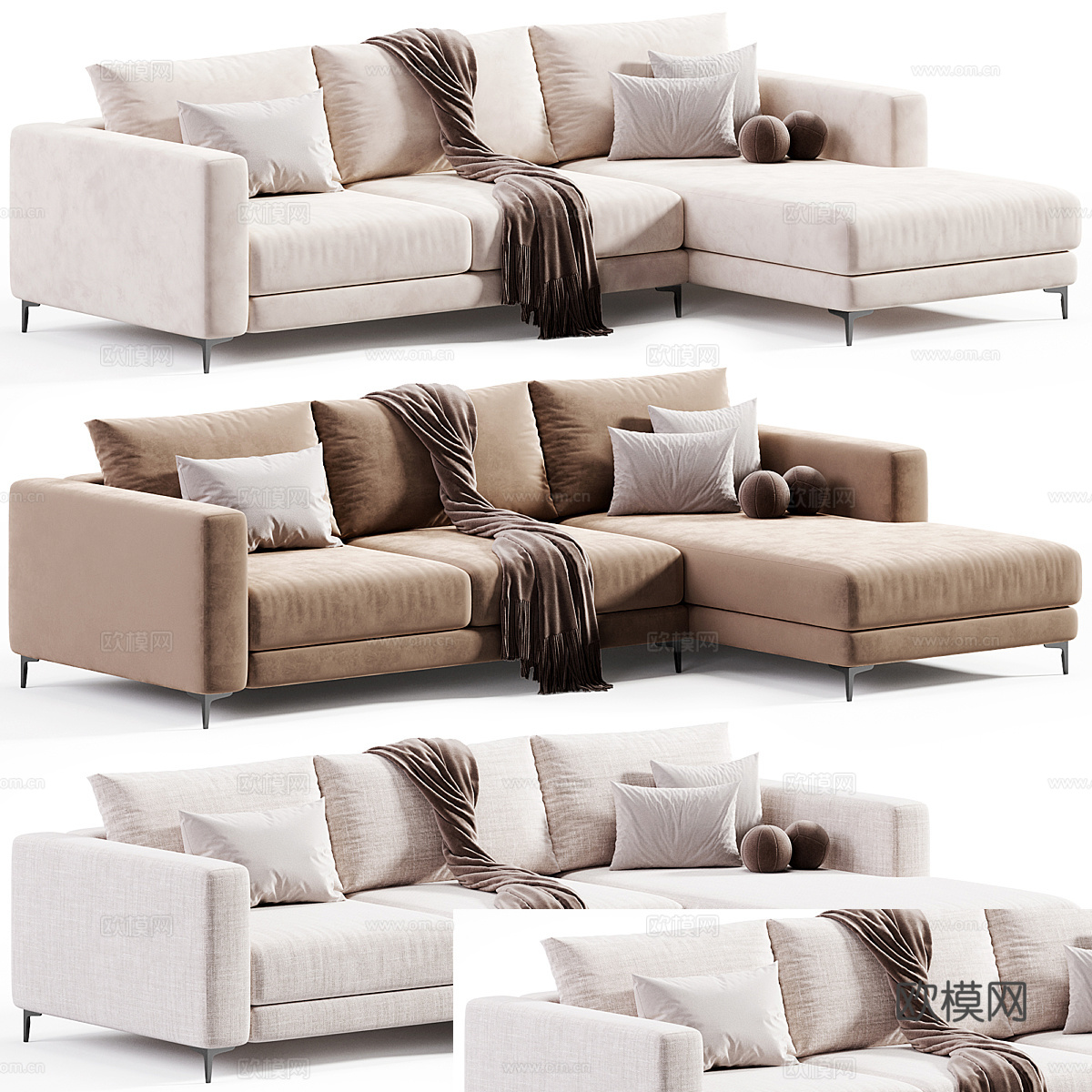 折叠沙发3d模型下载