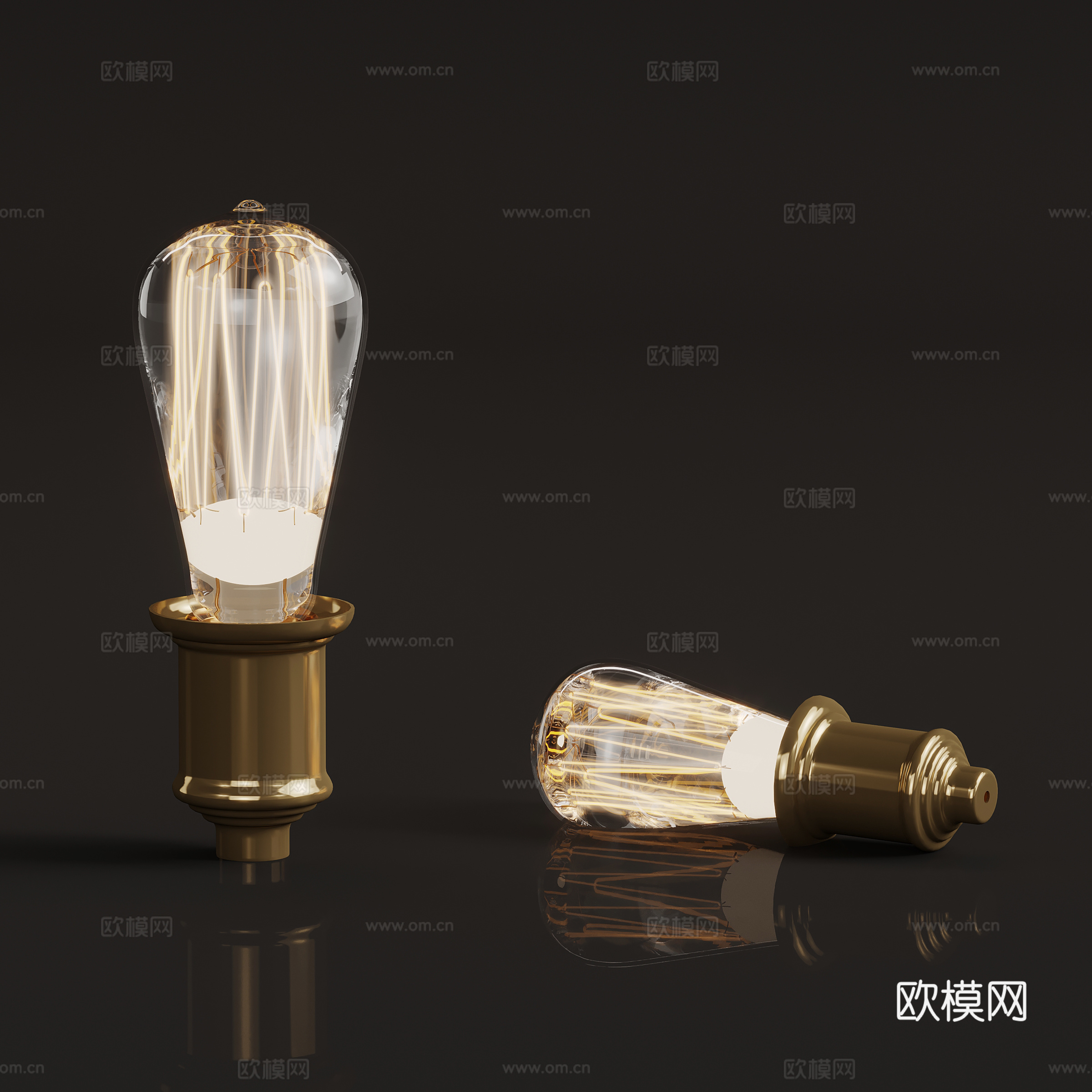 现代灯泡3d模型