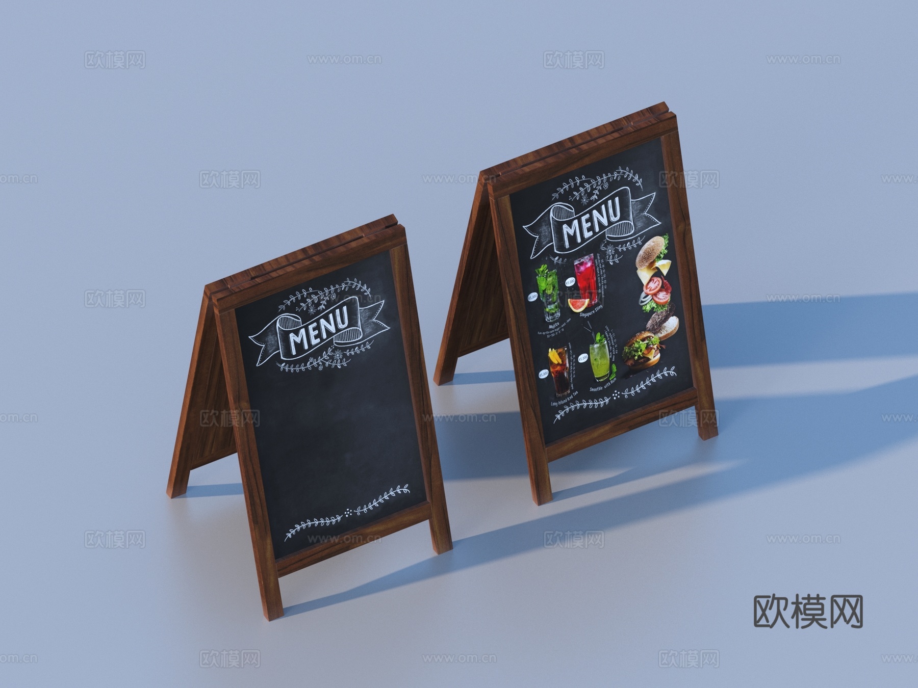 广告牌 店铺招牌 黑板3d模型