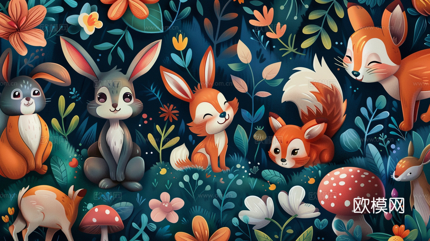 儿童房墙绘下载