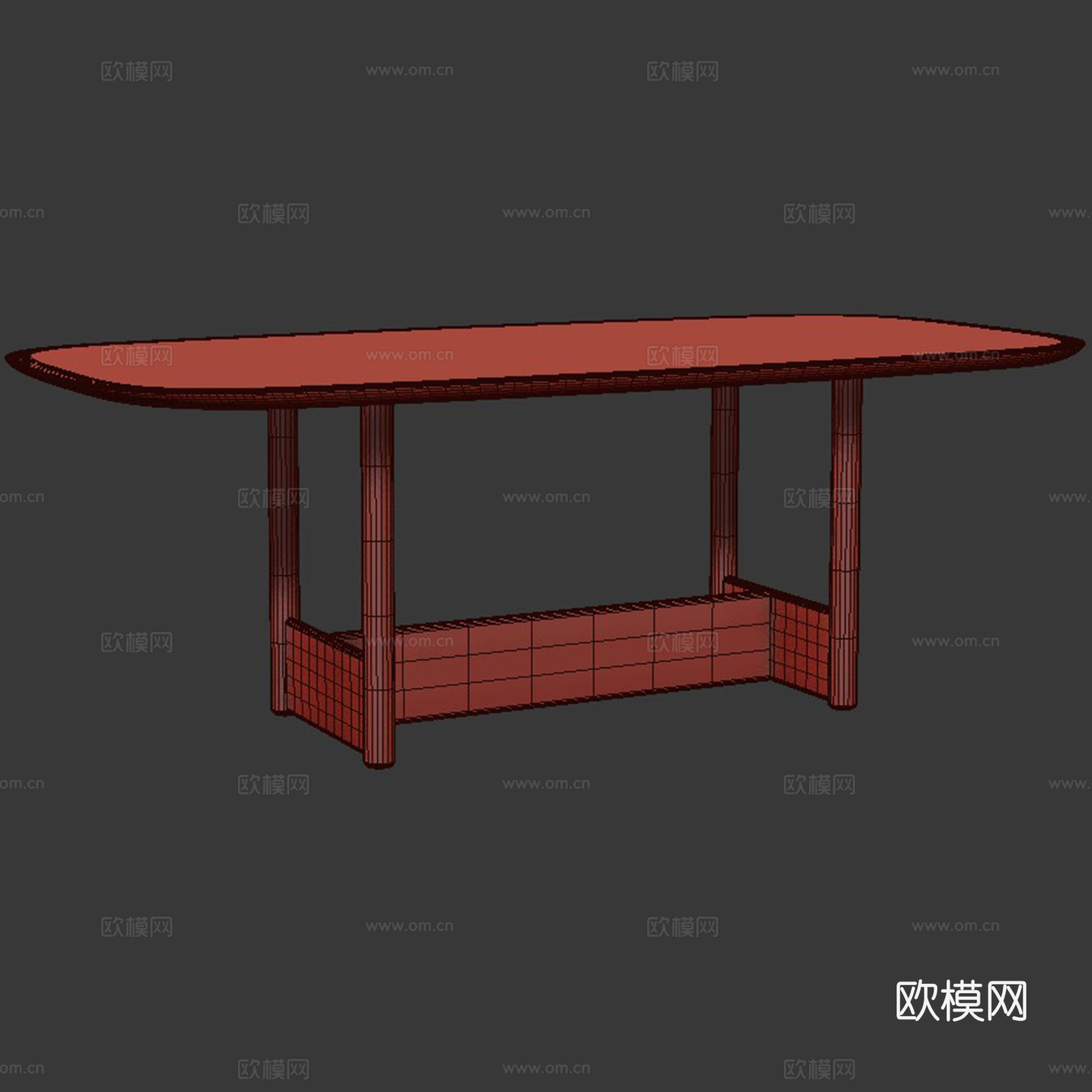 现代餐厅 餐桌 餐桌3d模型