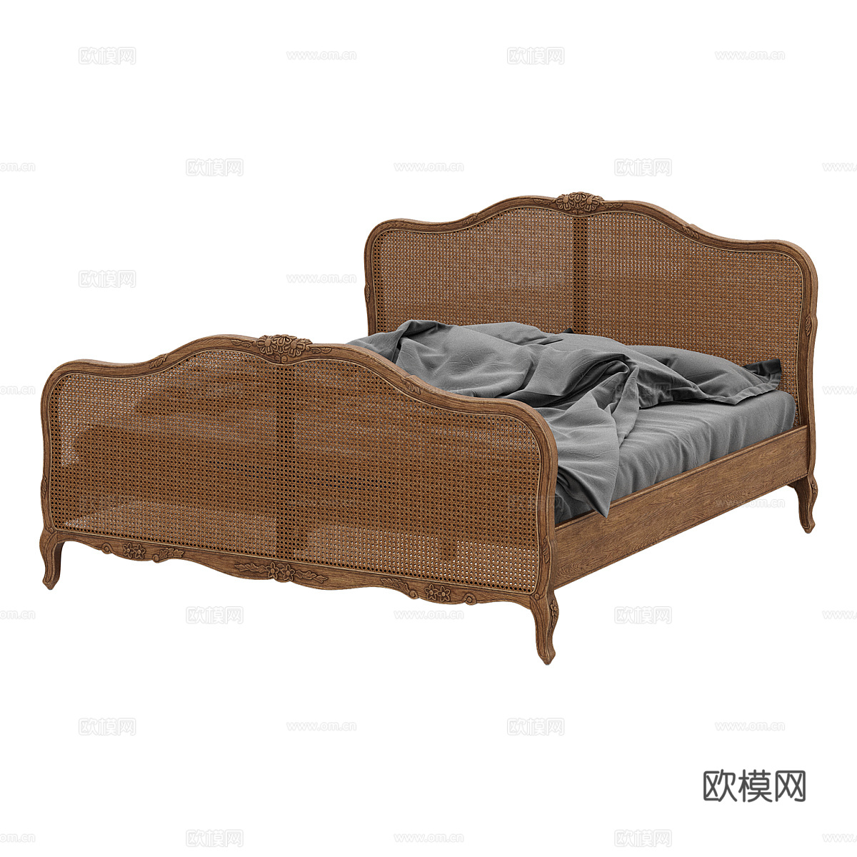 双人床3d模型下载