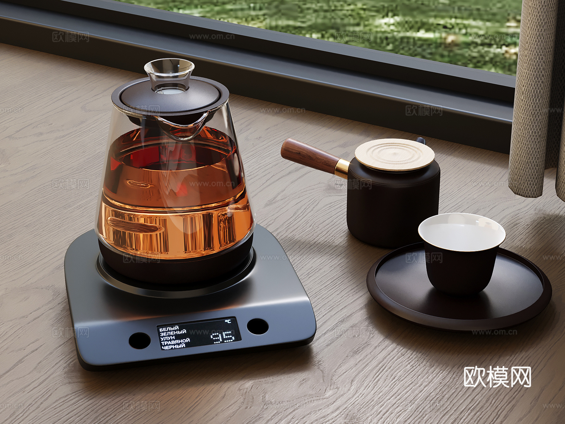 现代茶水壶 烧水壶su模型