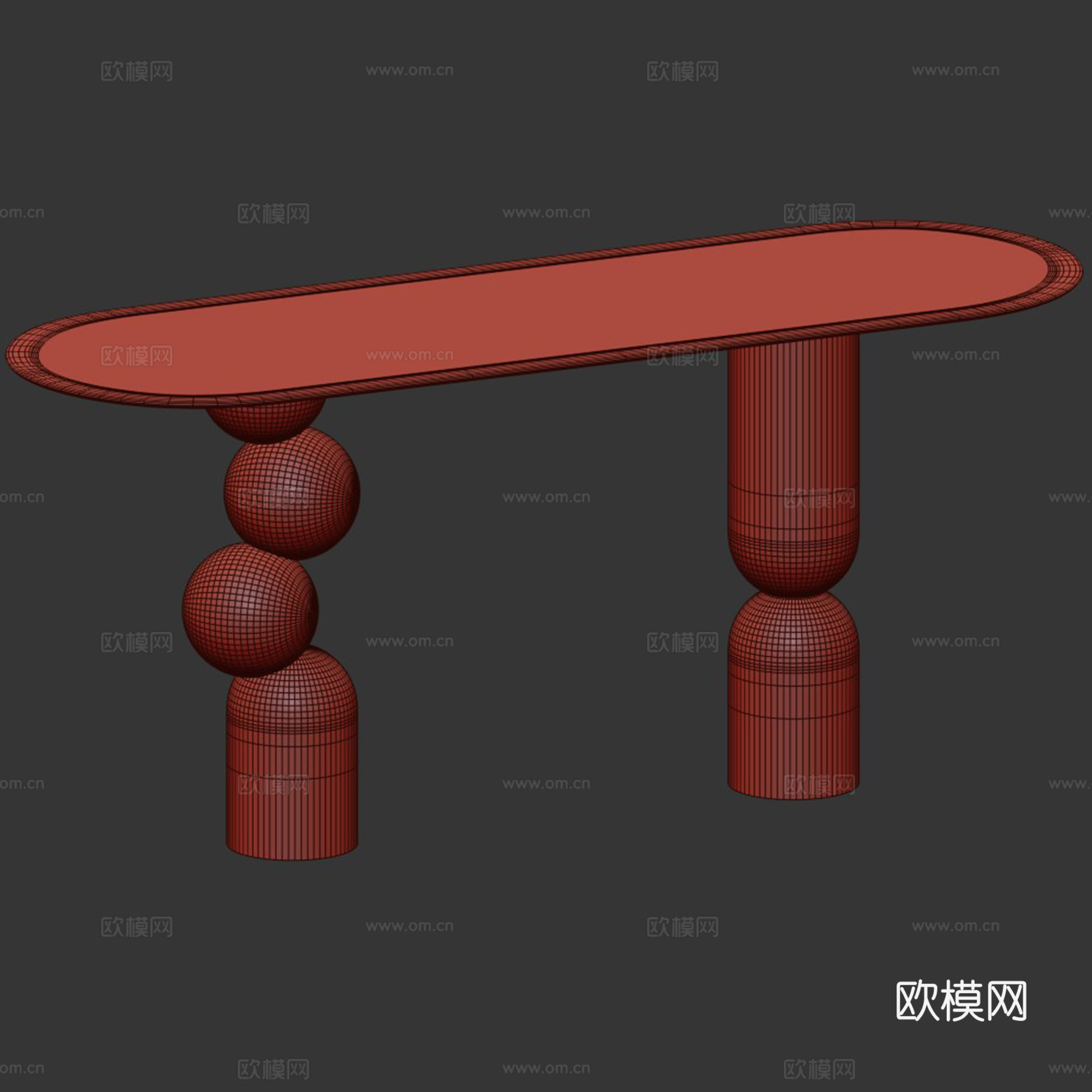 现代客厅 玄关桌 桌子3d模型