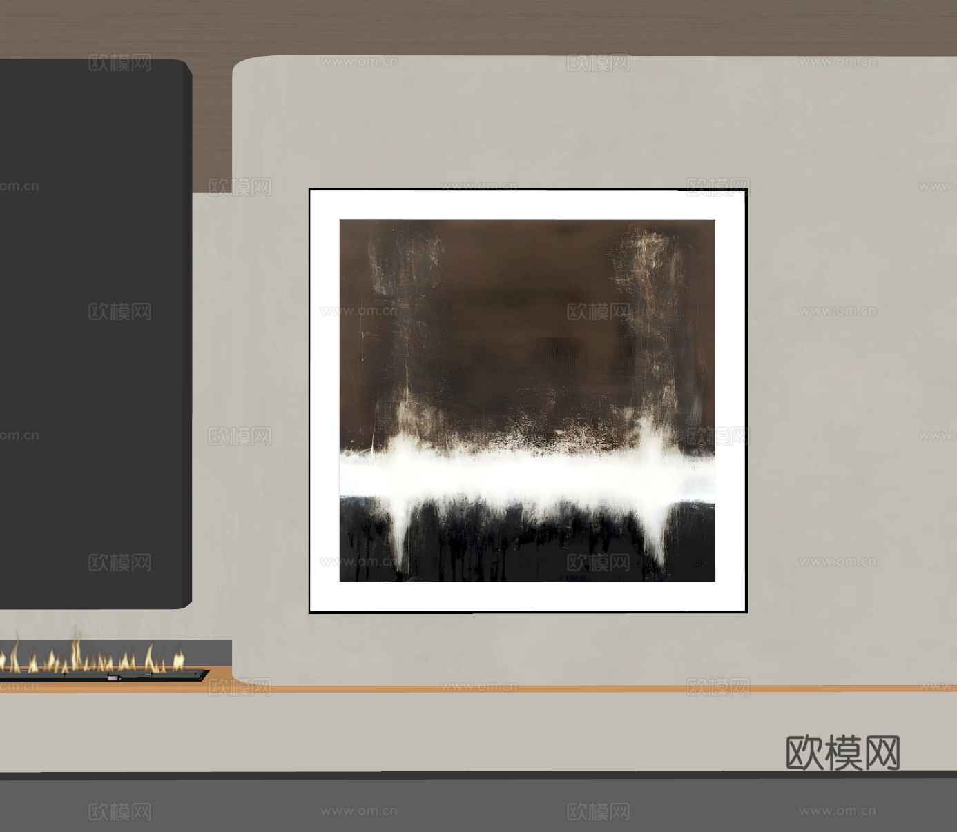现代挂画 现代抽象挂画 现代意式挂画 现代轻奢挂画 现代简约su模型