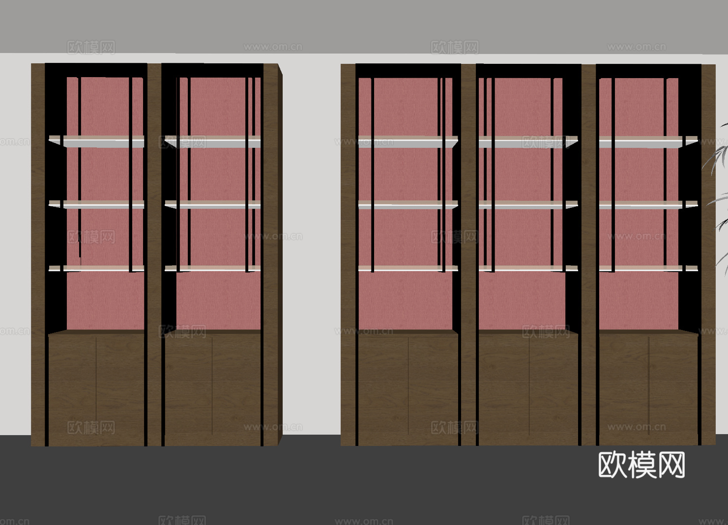 现代茶叶柜 装饰柜 展柜su模型