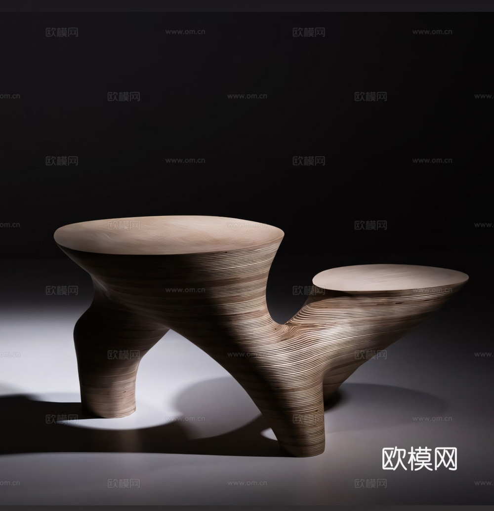 现代 茶几 小桌子 餐桌su模型下载（渲染图1）