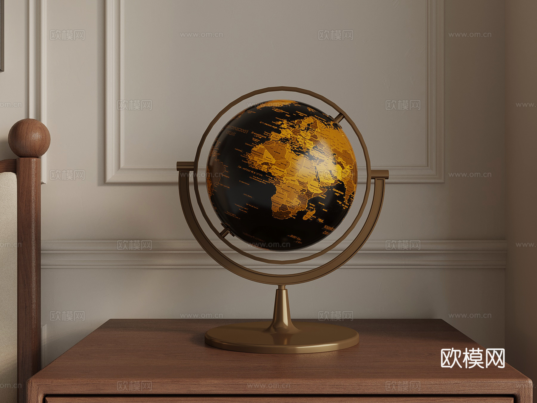 现代地球仪3d模型