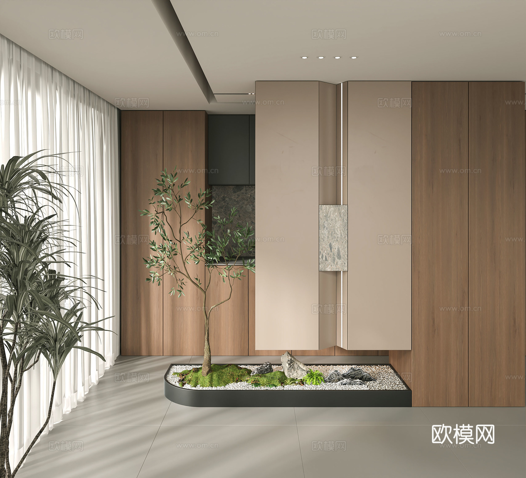 现代住宅景观3d模型