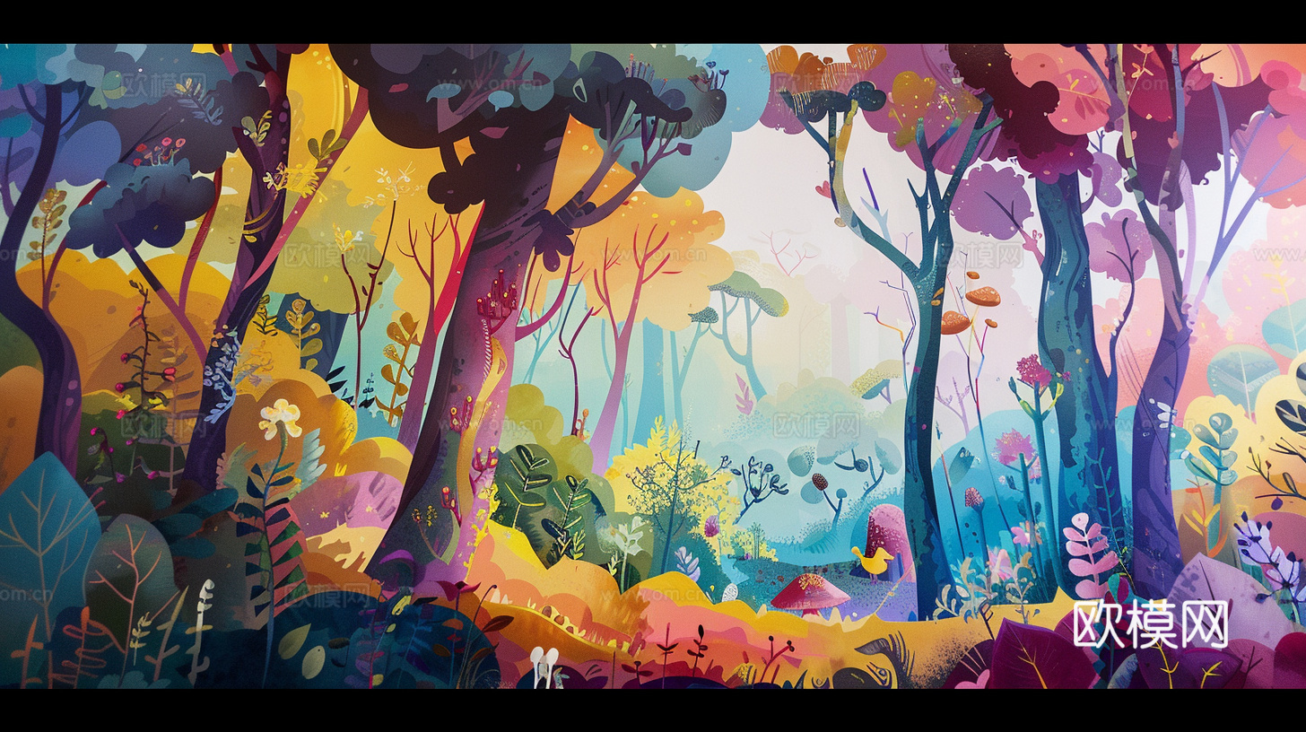 儿童房墙绘下载