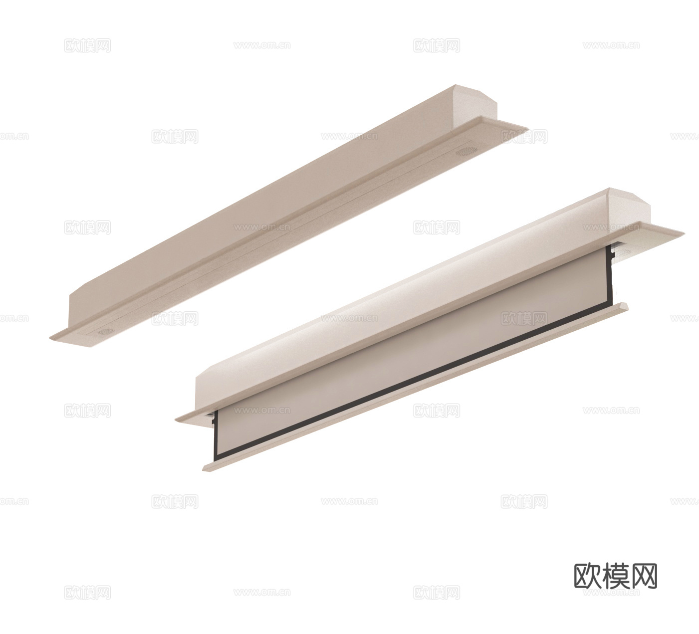 投影幕布 电动幕布3d模型