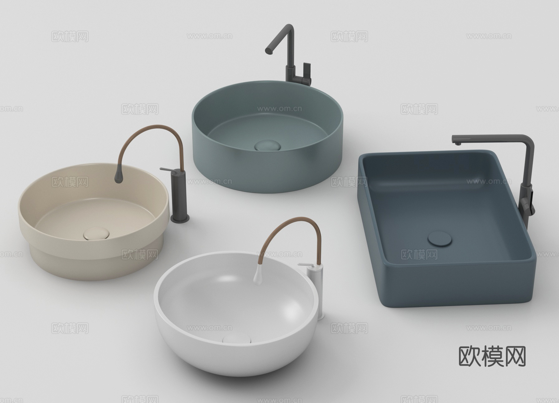 洗手台 洗漱台 台盆3d模型
