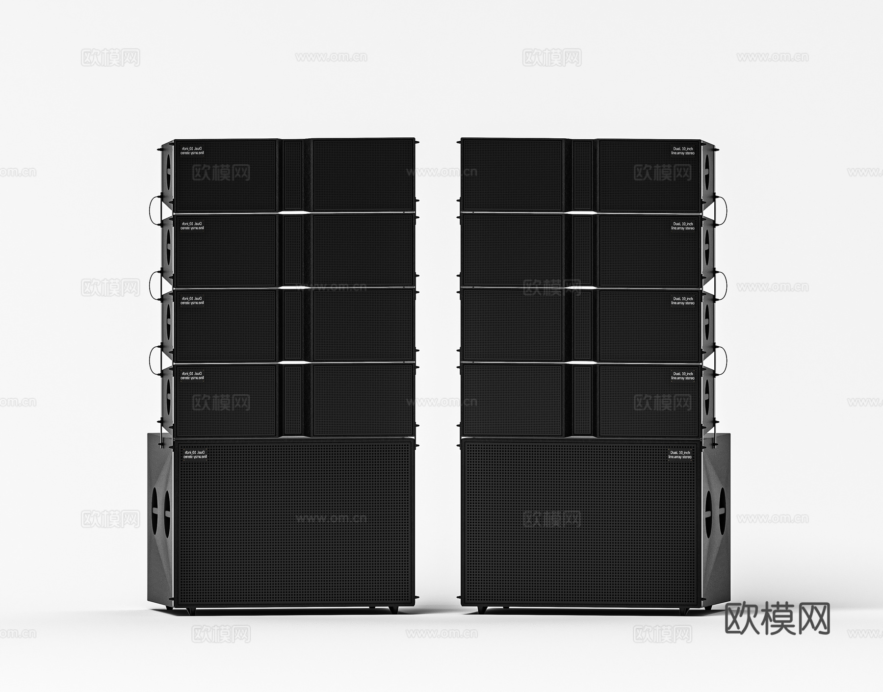 专业舞台线阵音箱3d模型